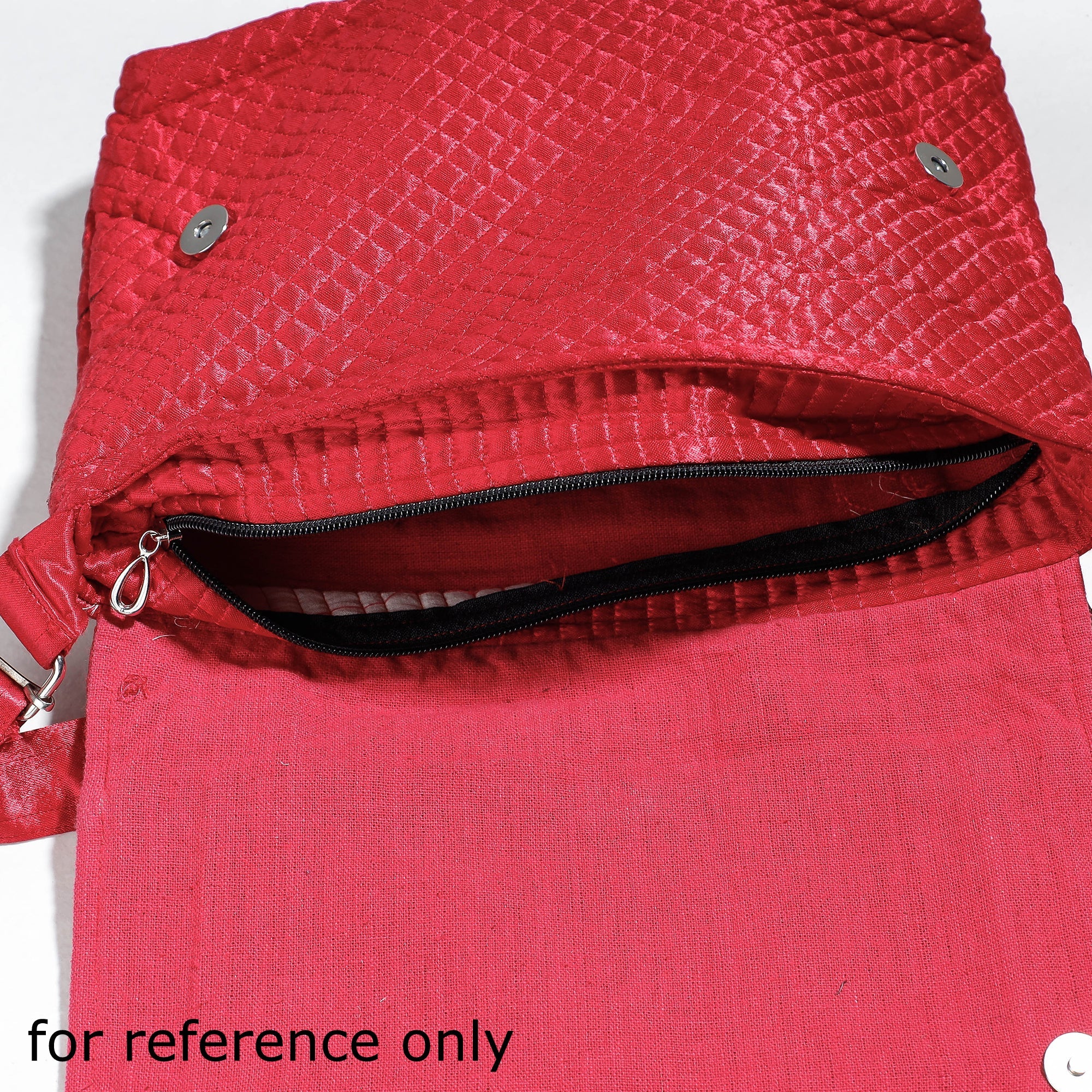 Multicolor - Soof Stitch Embroidery Pure Handloom Mashru Silk Sling Flap Bag - Image 4