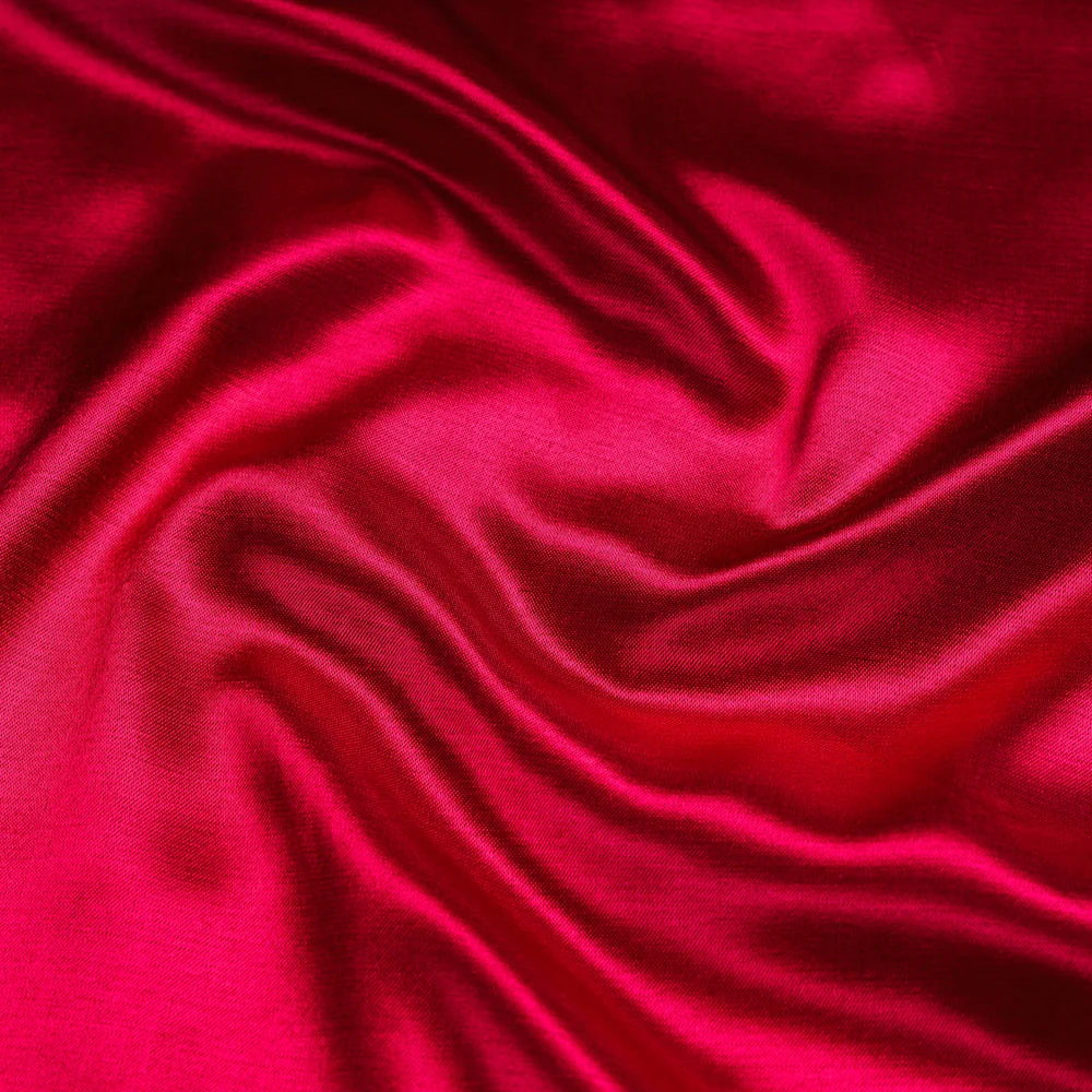 Pink - Pure Mashru Silk Plain Fabric (Width - 44 in) - Image 4