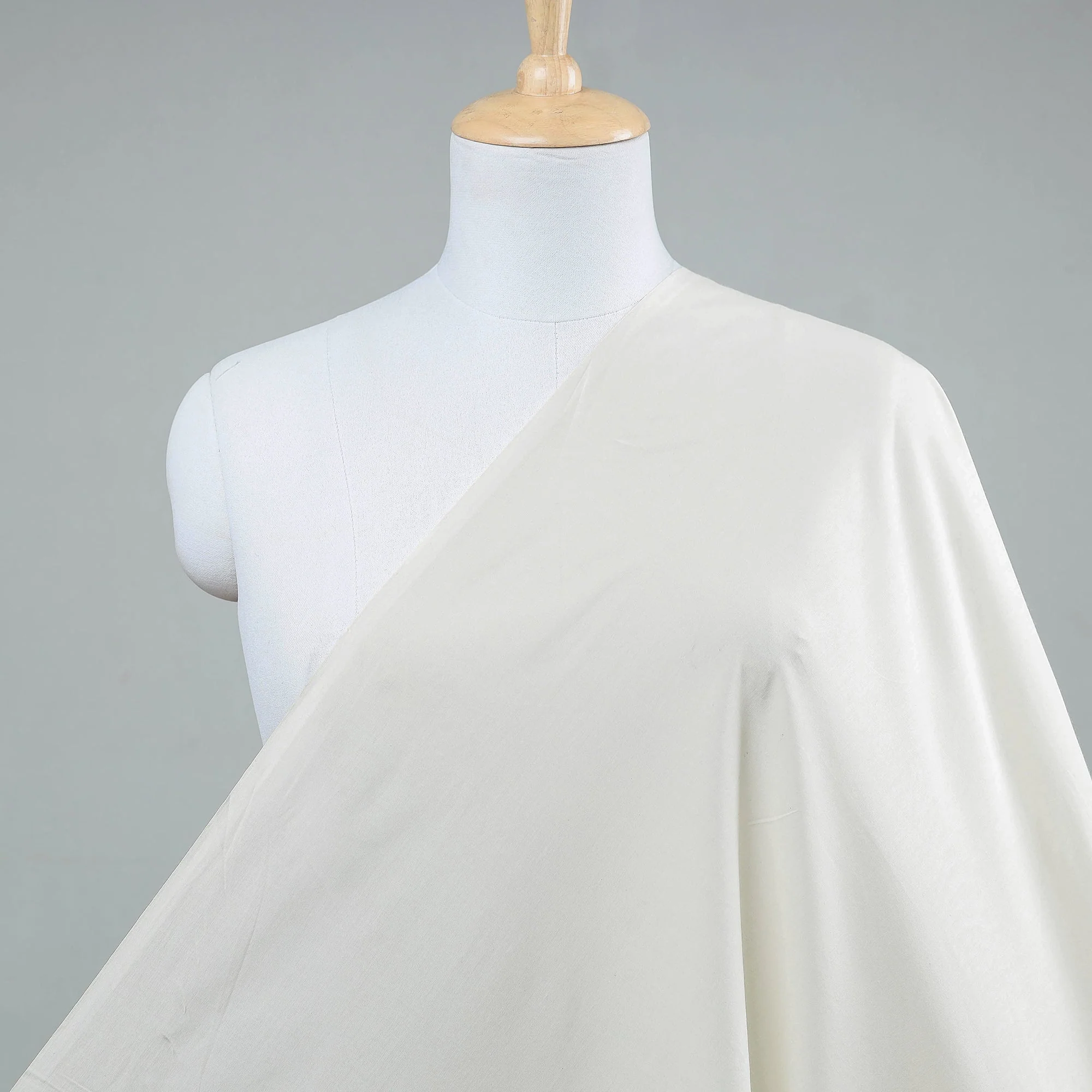 White - Prewashed Cotton Plain Fabric 06