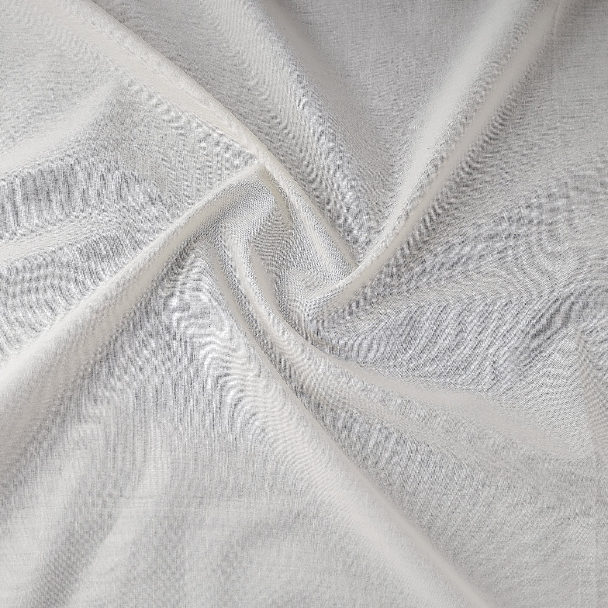 White - Prewashed Cotton Plain Fabric 06 - Image 2