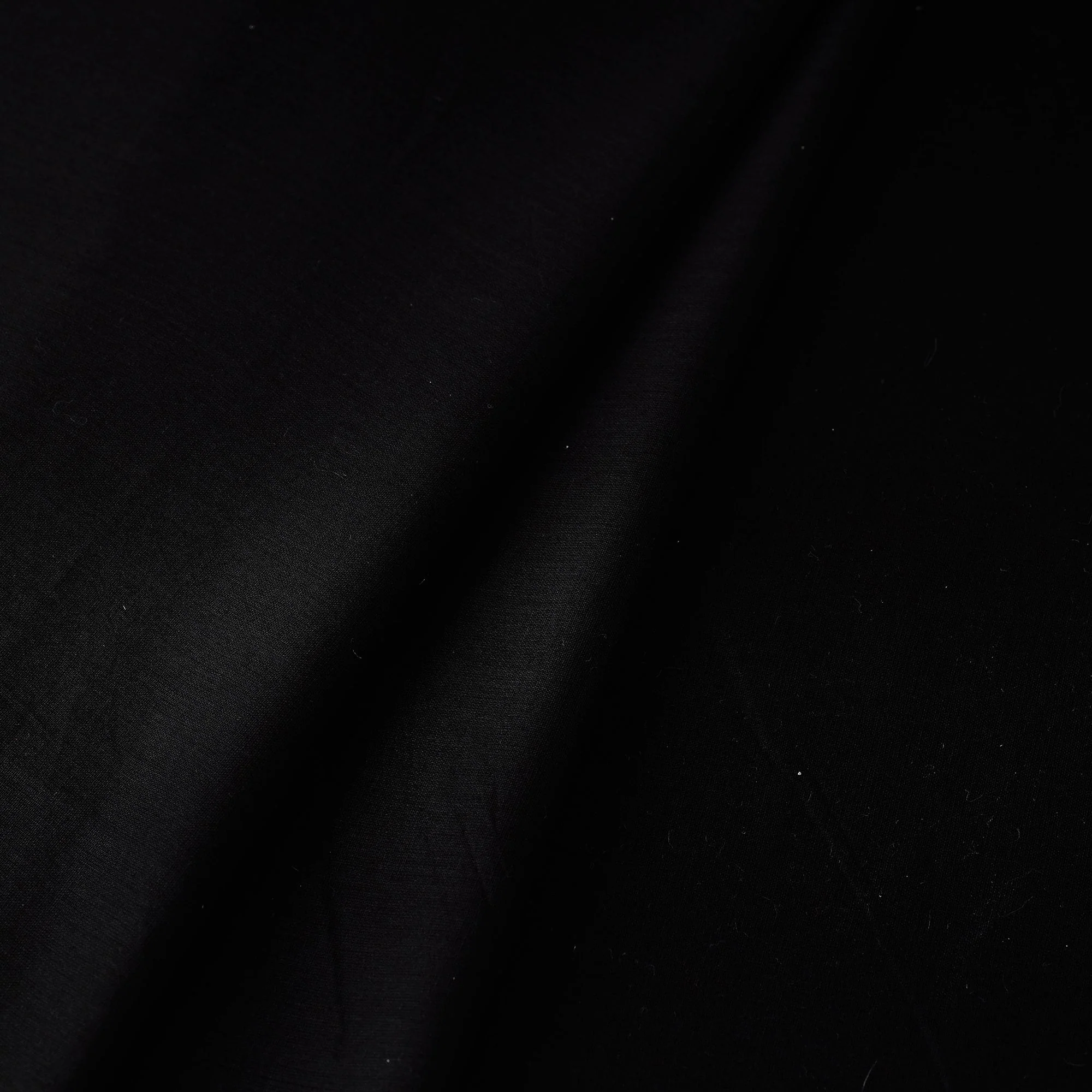 Black - Prewashed Pure Mul Cotton Plain Fabric 04 - Image 3