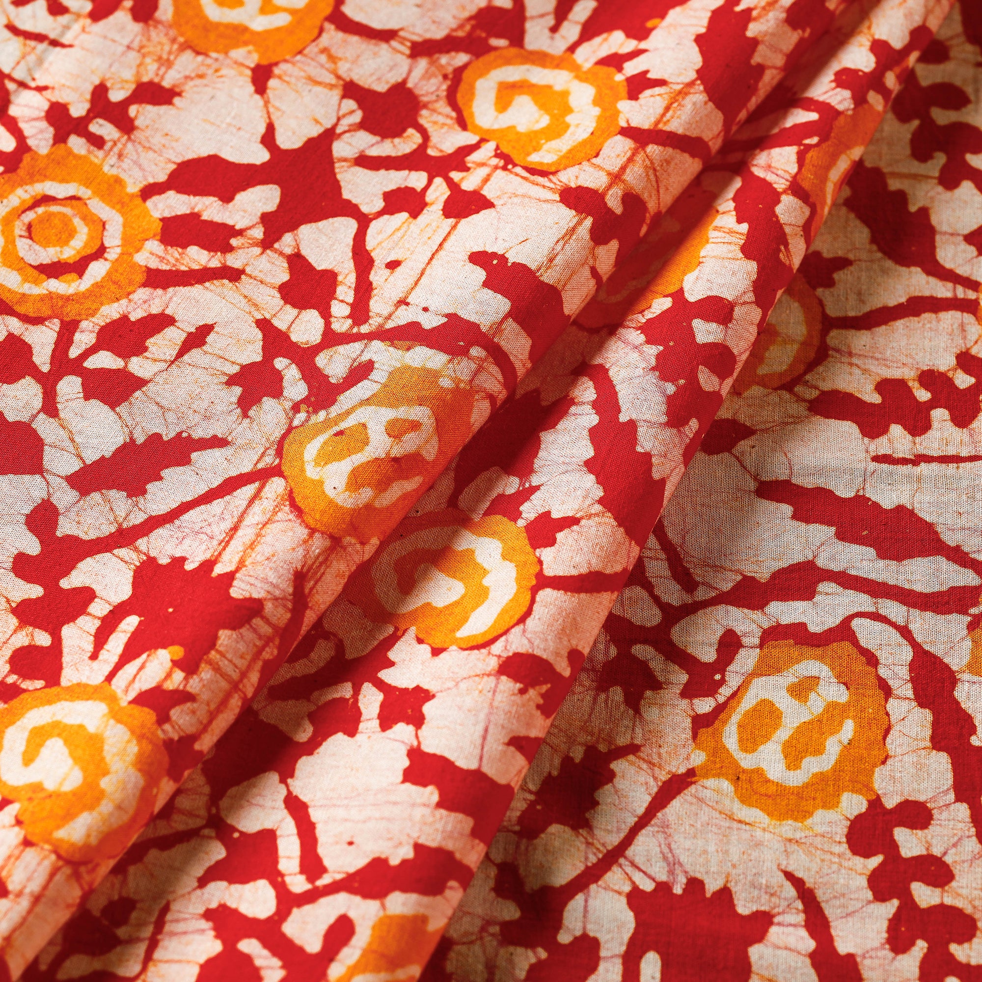 Multicolor - Hand Printed Cotton Batik Fabric - Image 2