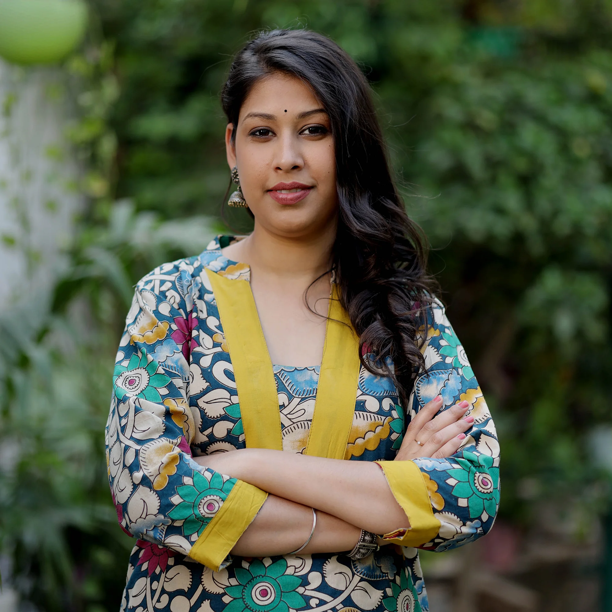 Multicolor - Kalamkari Printed Cotton Kurta with Palazzo Set - Image 3