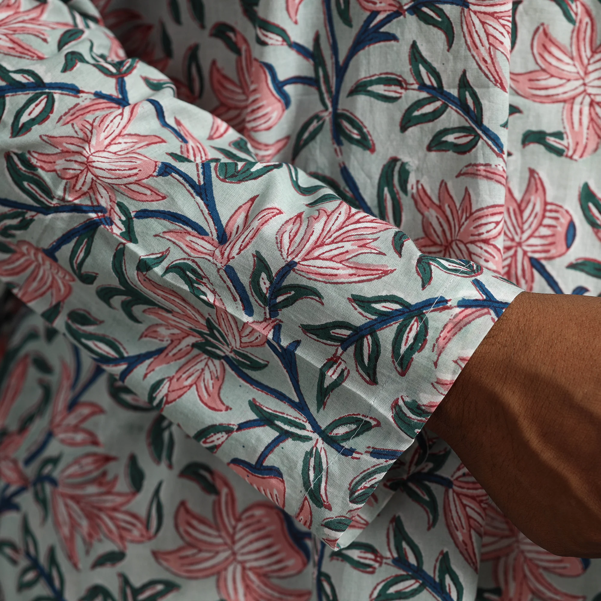 Sanganeri Block Printed Cotton Men Long Kurta 11 - Image 7