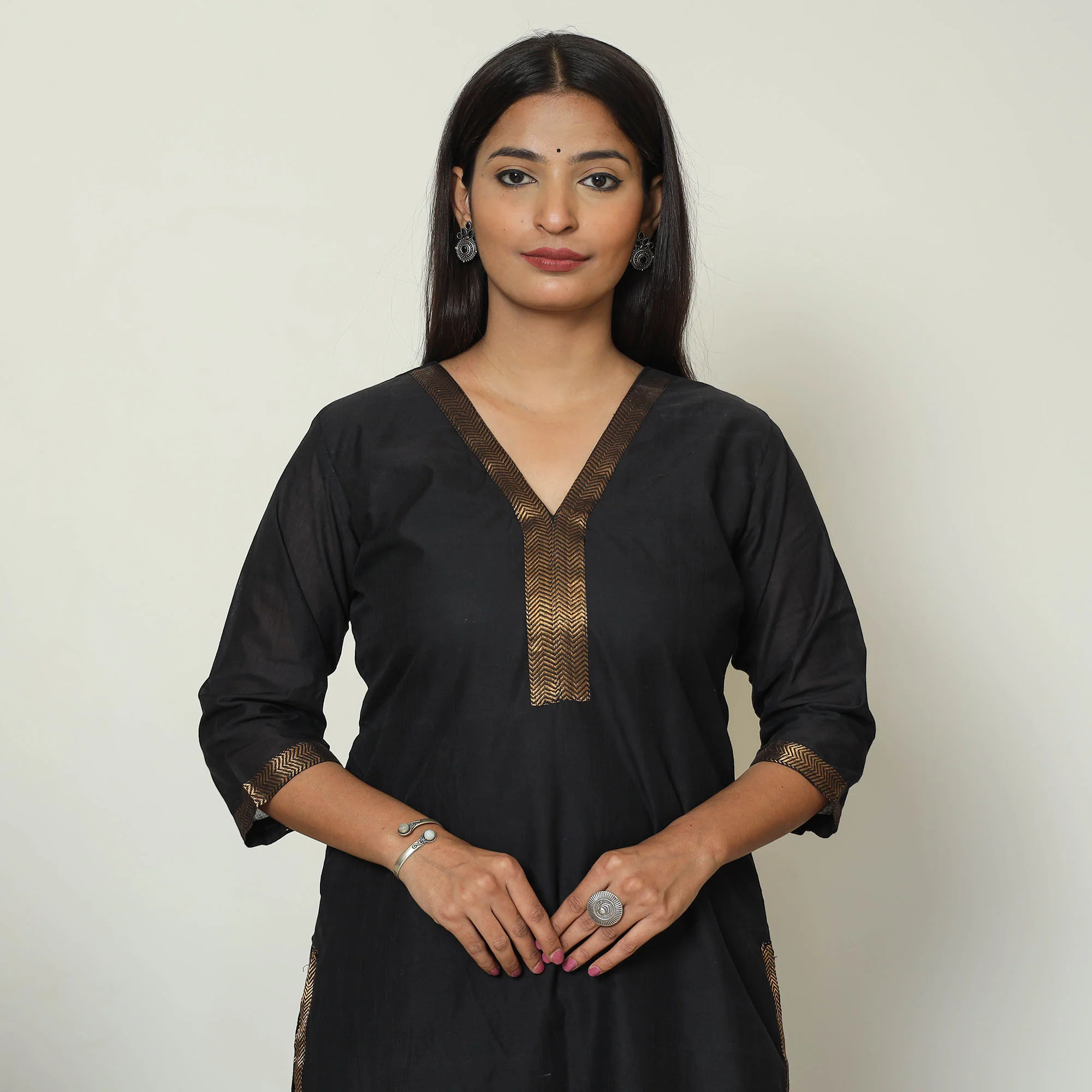 Mangalagiri Handloom Cotton Straight Kurta 04 - Image 4