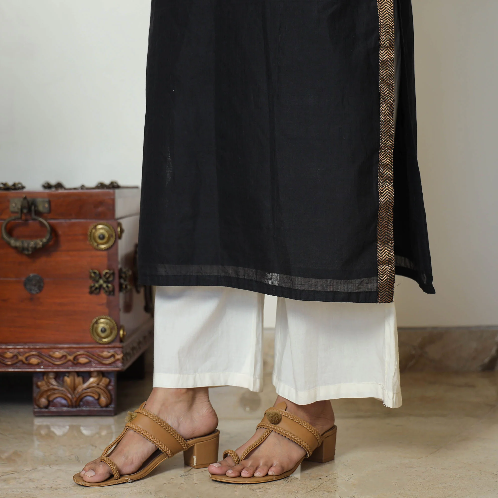 Mangalagiri Handloom Cotton Straight Kurta 04 - Image 5