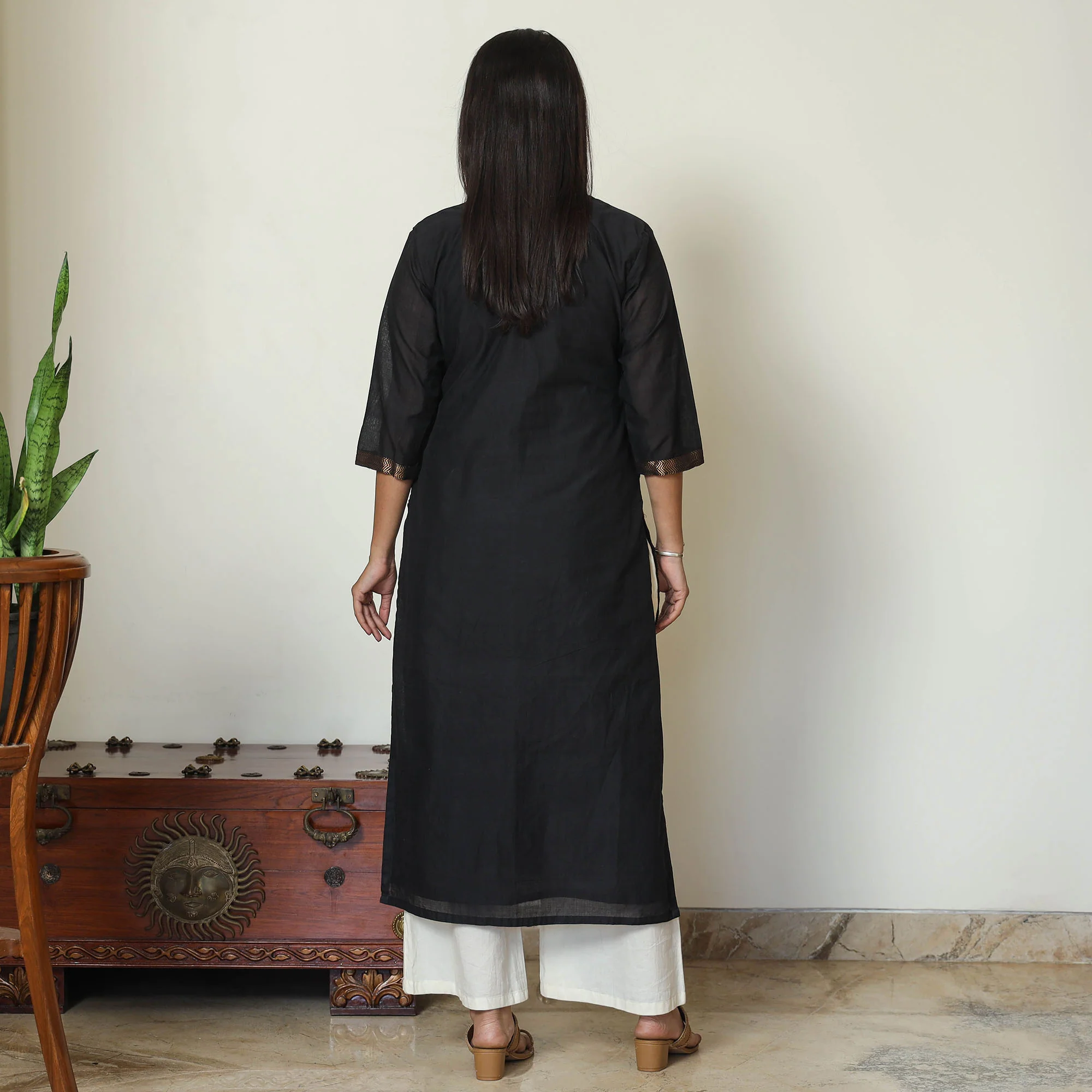 Mangalagiri Handloom Cotton Straight Kurta 04 - Image 7