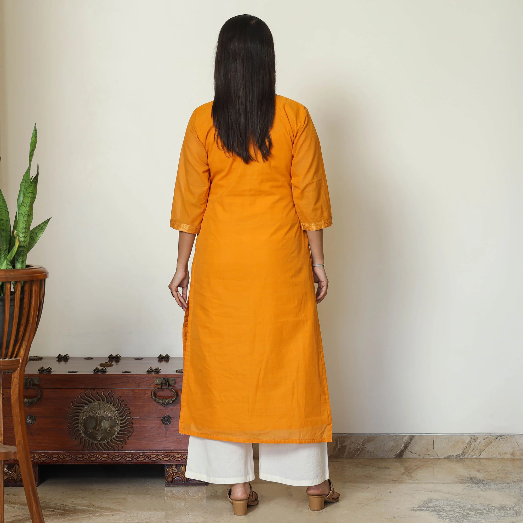 Mangalagiri Handloom Cotton Straight Kurta 05 - Image 4