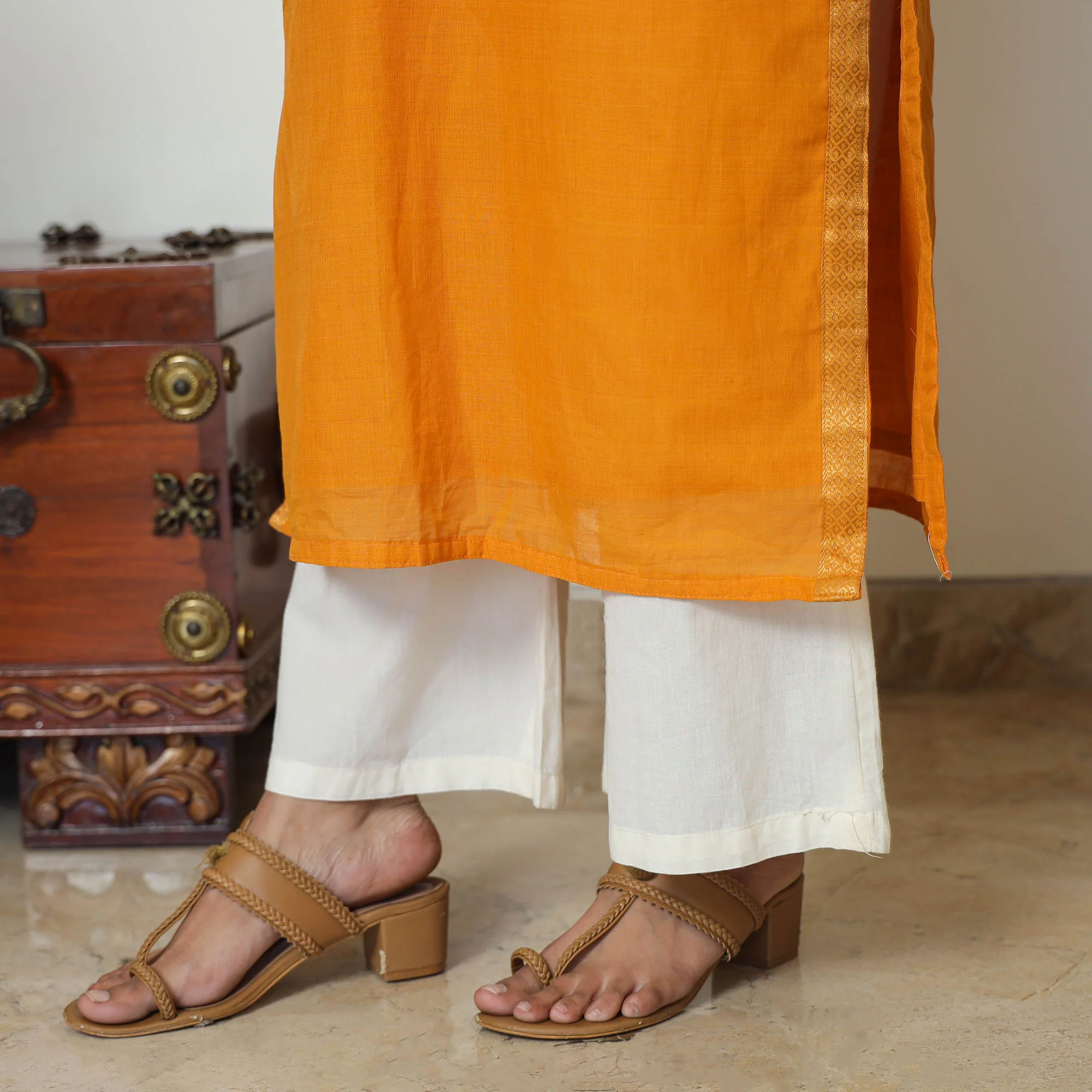 Mangalagiri Handloom Cotton Straight Kurta 05 - Image 5