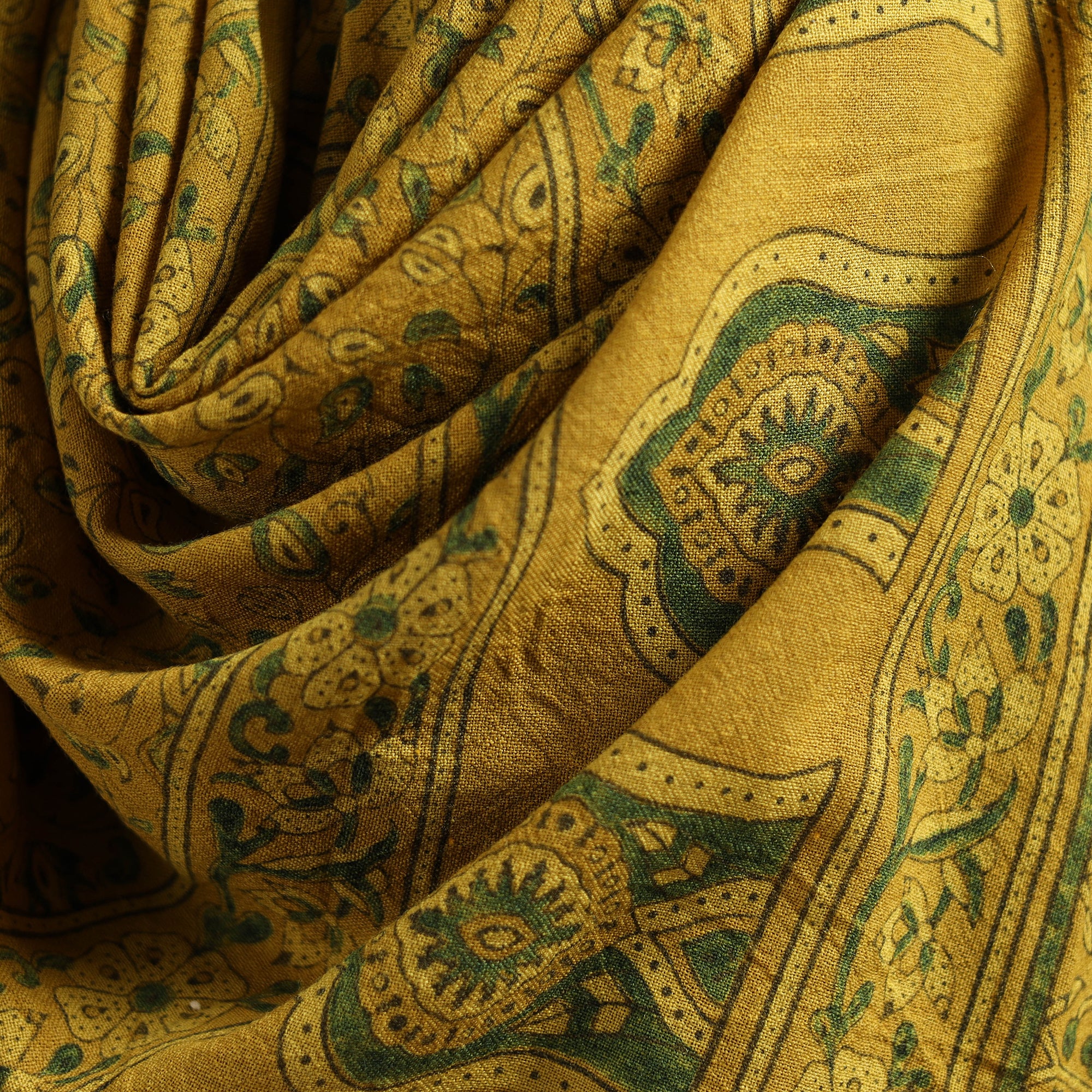 Ajrakh Hand Block Print Natural Dyed Handwoven Acrylic Wool Shawl 13 - Image 3