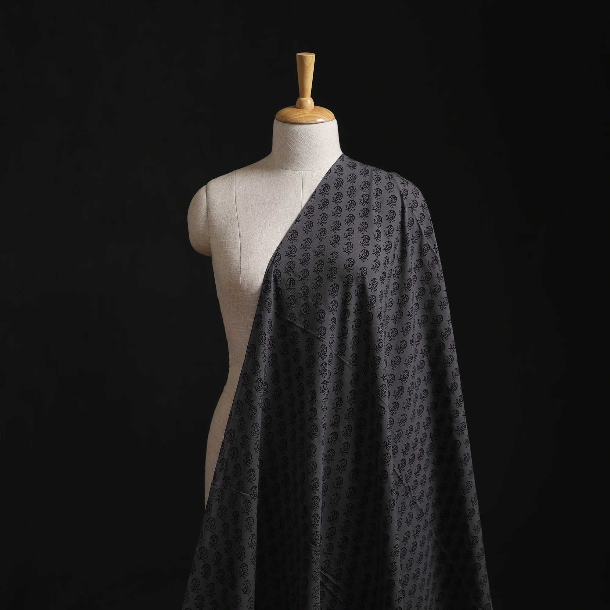 Bagh Hand Block Print Natural Dyed Cotton Fabric 03