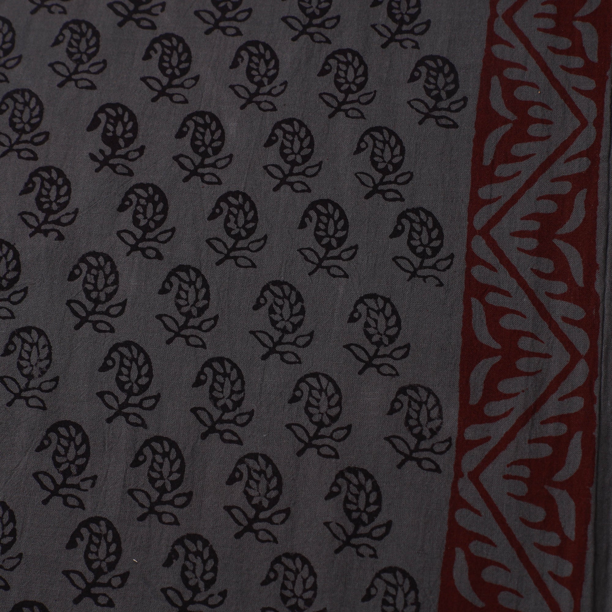 Bagh Hand Block Print Natural Dyed Cotton Fabric 03 - Image 4