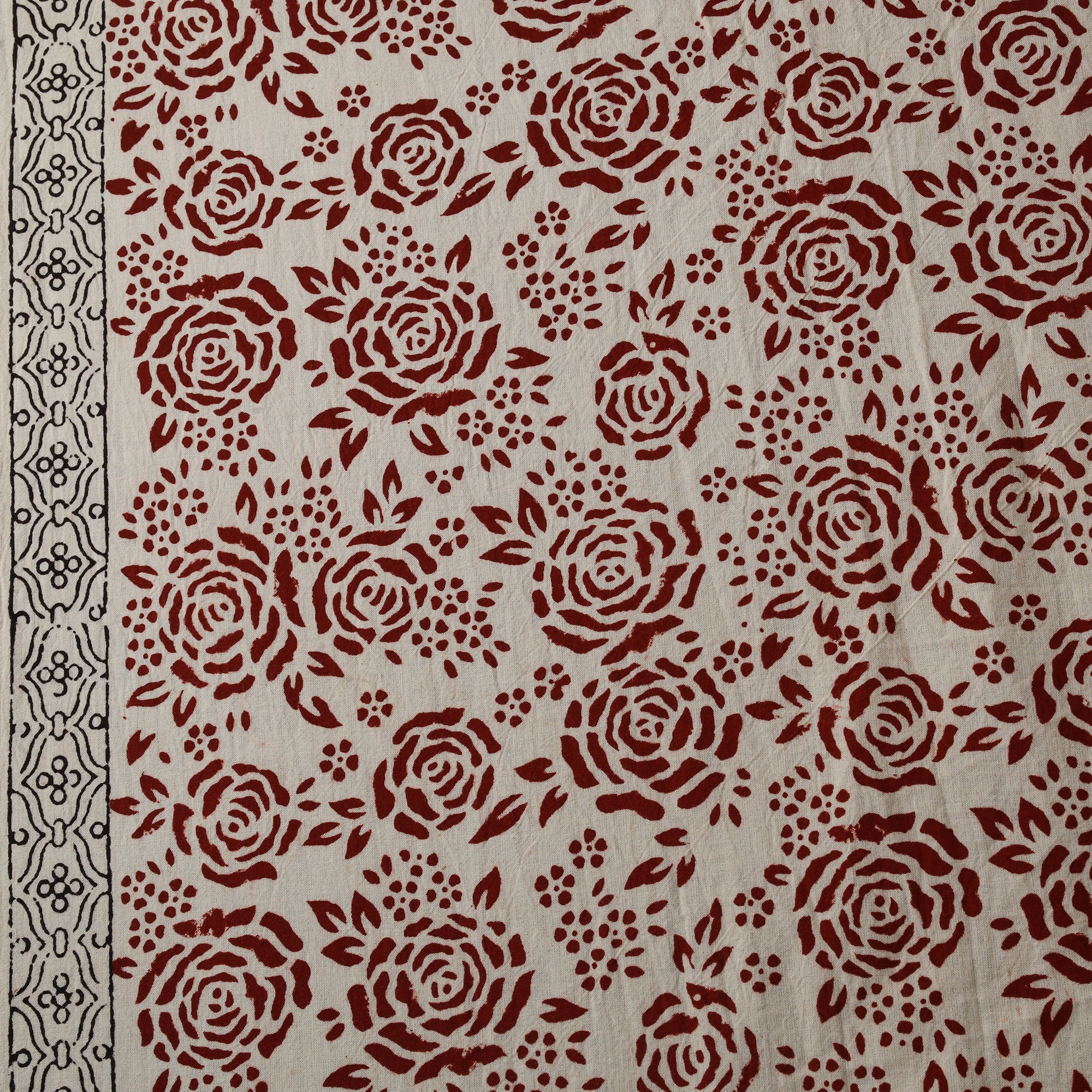 Beige - Baige - Bagh Hand Block Print Natural Dyed Cotton Fabric 05 - Image 4
