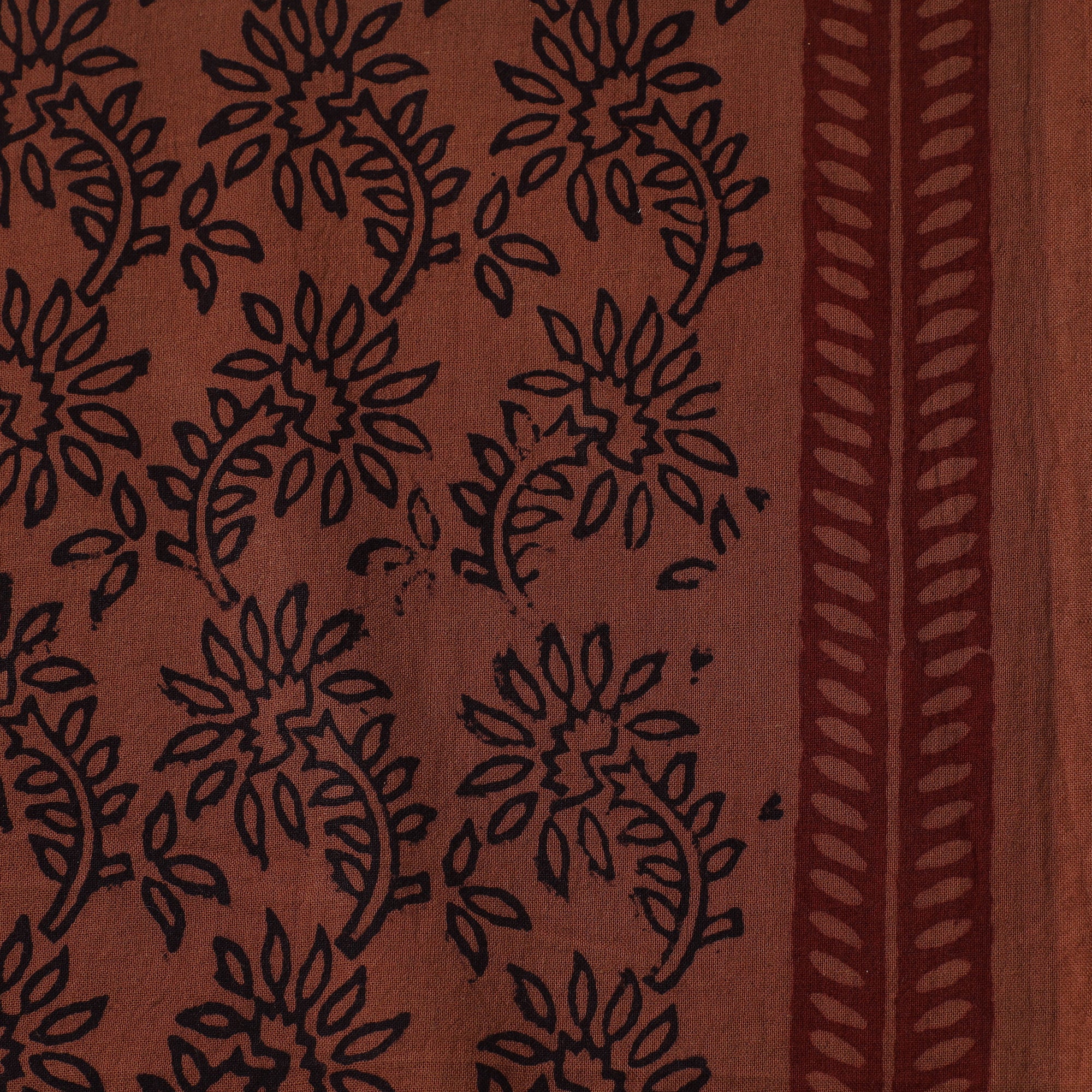 Bagh Hand Block Print Natural Dyed Cotton Fabric 05 - Image 4