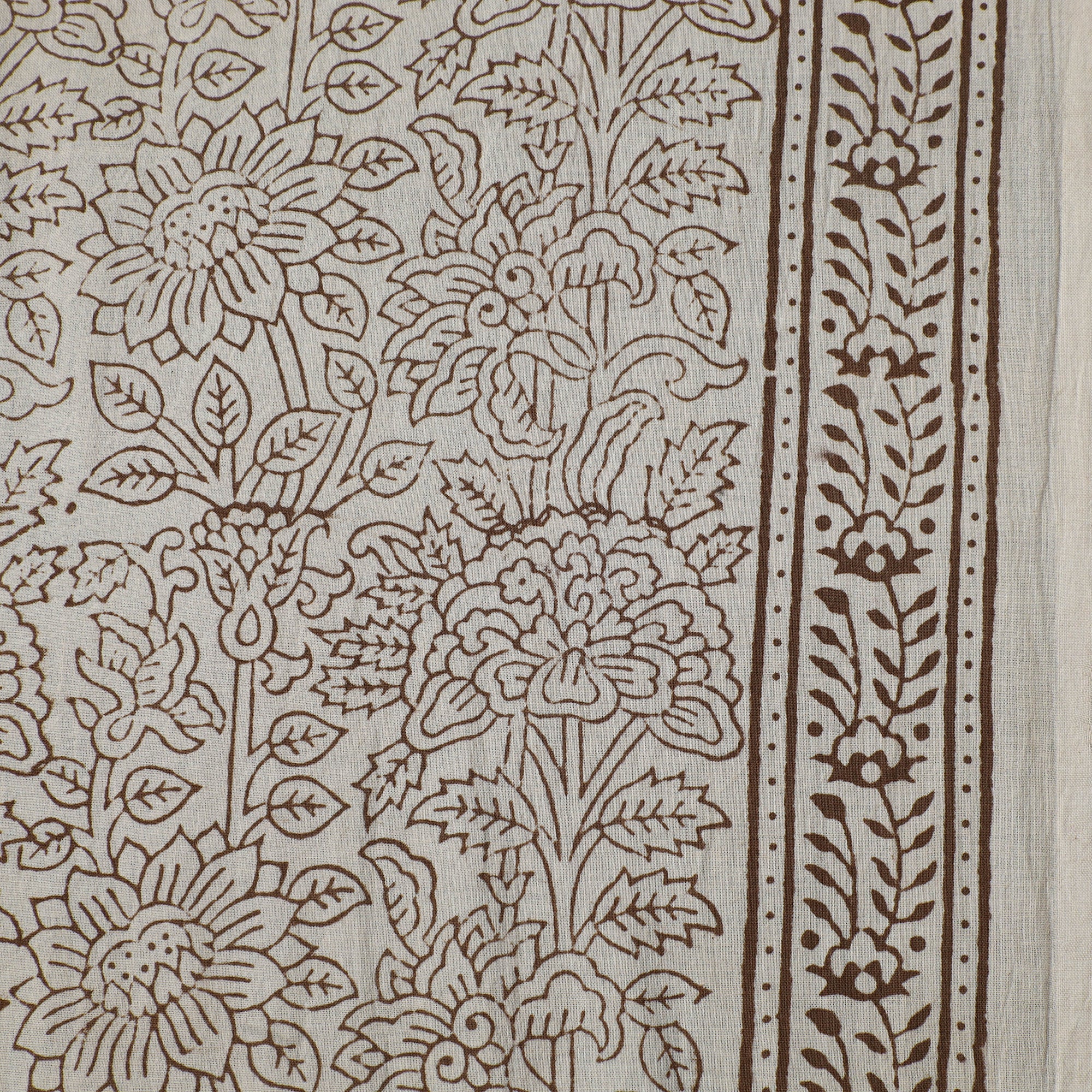 Bagh Hand Block Print Natural Dyed Cotton Fabric 06 - Image 4
