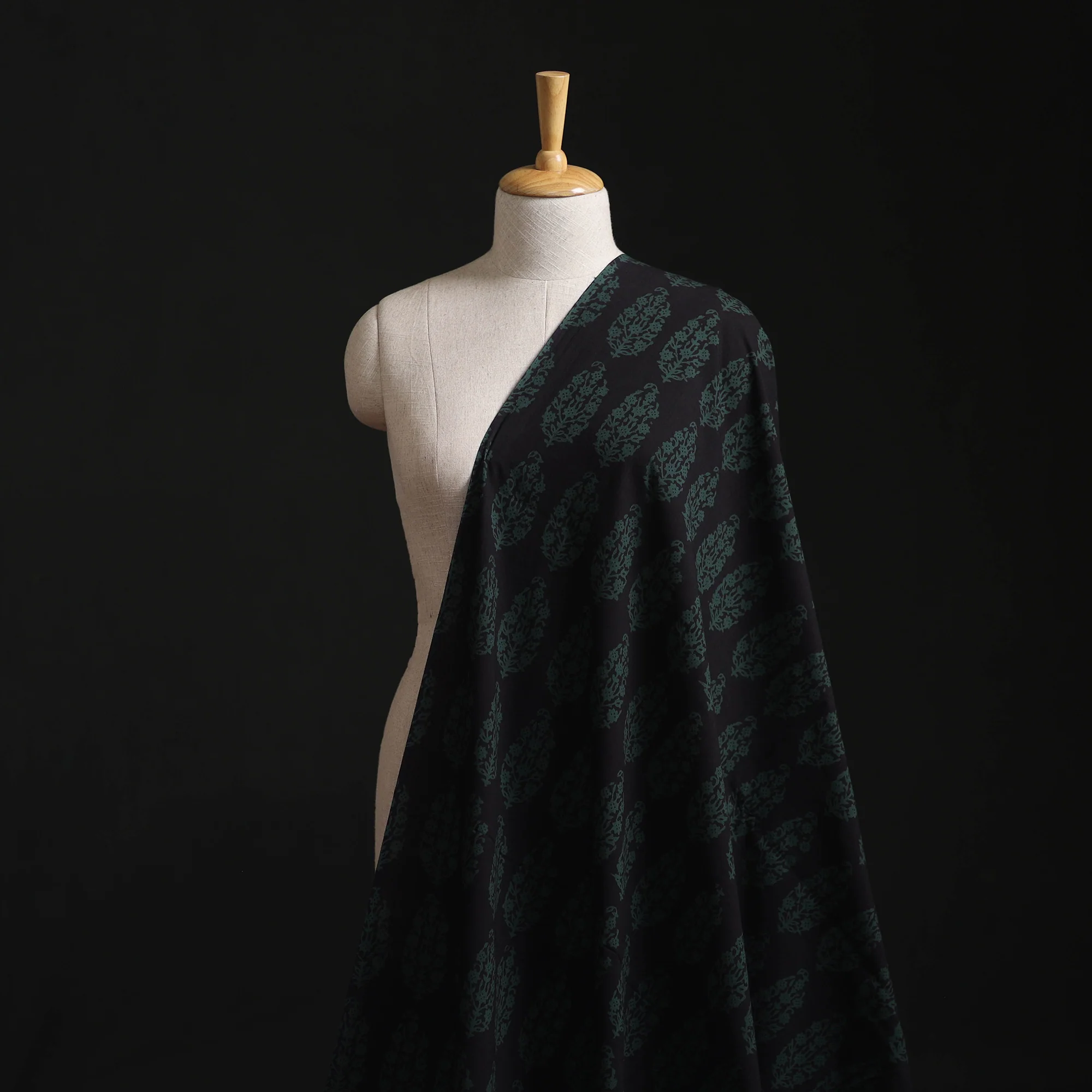 Bagh Hand Block Print Natural Dyed Cotton Fabric 08