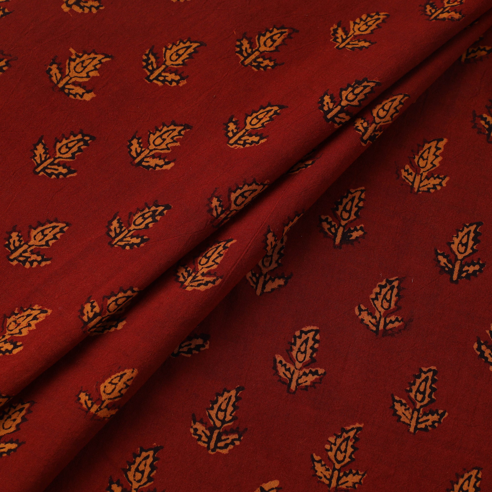 Bagh Hand Block Print Natural Dyed Cotton Fabric 09 - Image 2
