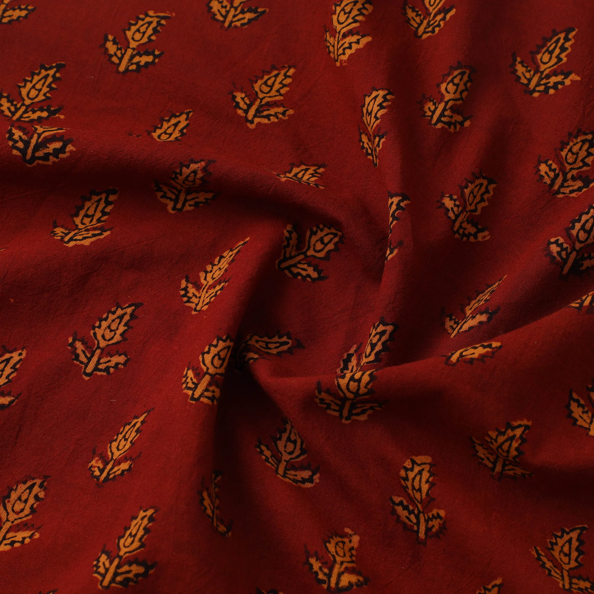 Bagh Hand Block Print Natural Dyed Cotton Fabric 09 - Image 3