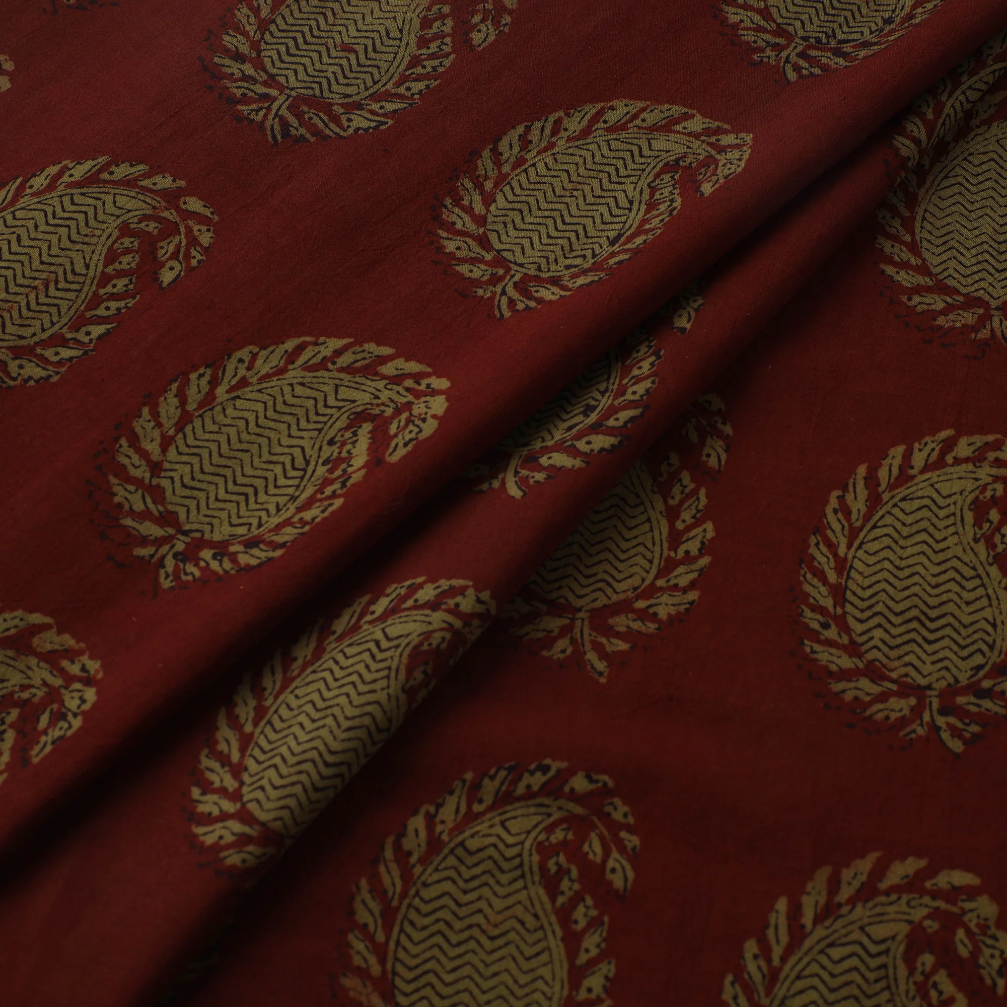 Bagh Hand Block Print Natural Dyed Cotton Fabric 10 - Image 2