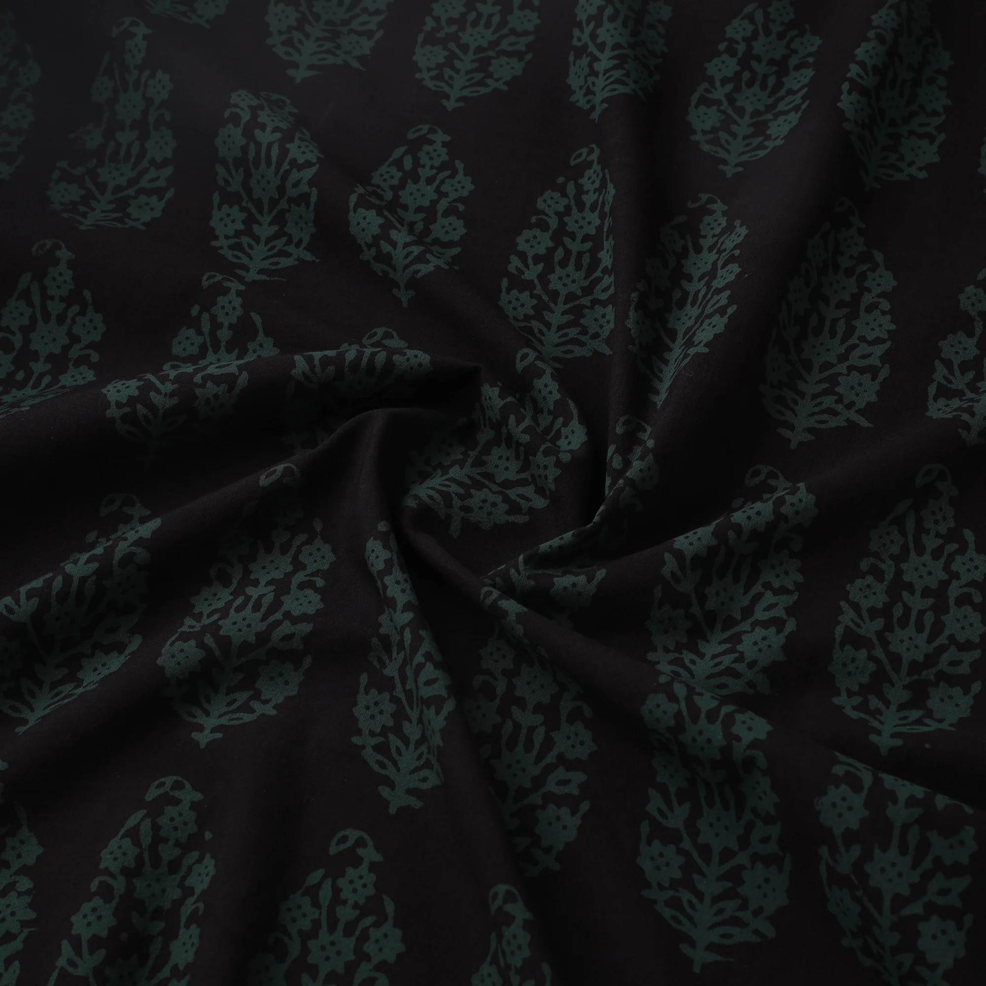 Bagh Hand Block Print Natural Dyed Cotton Fabric 11 - Image 3