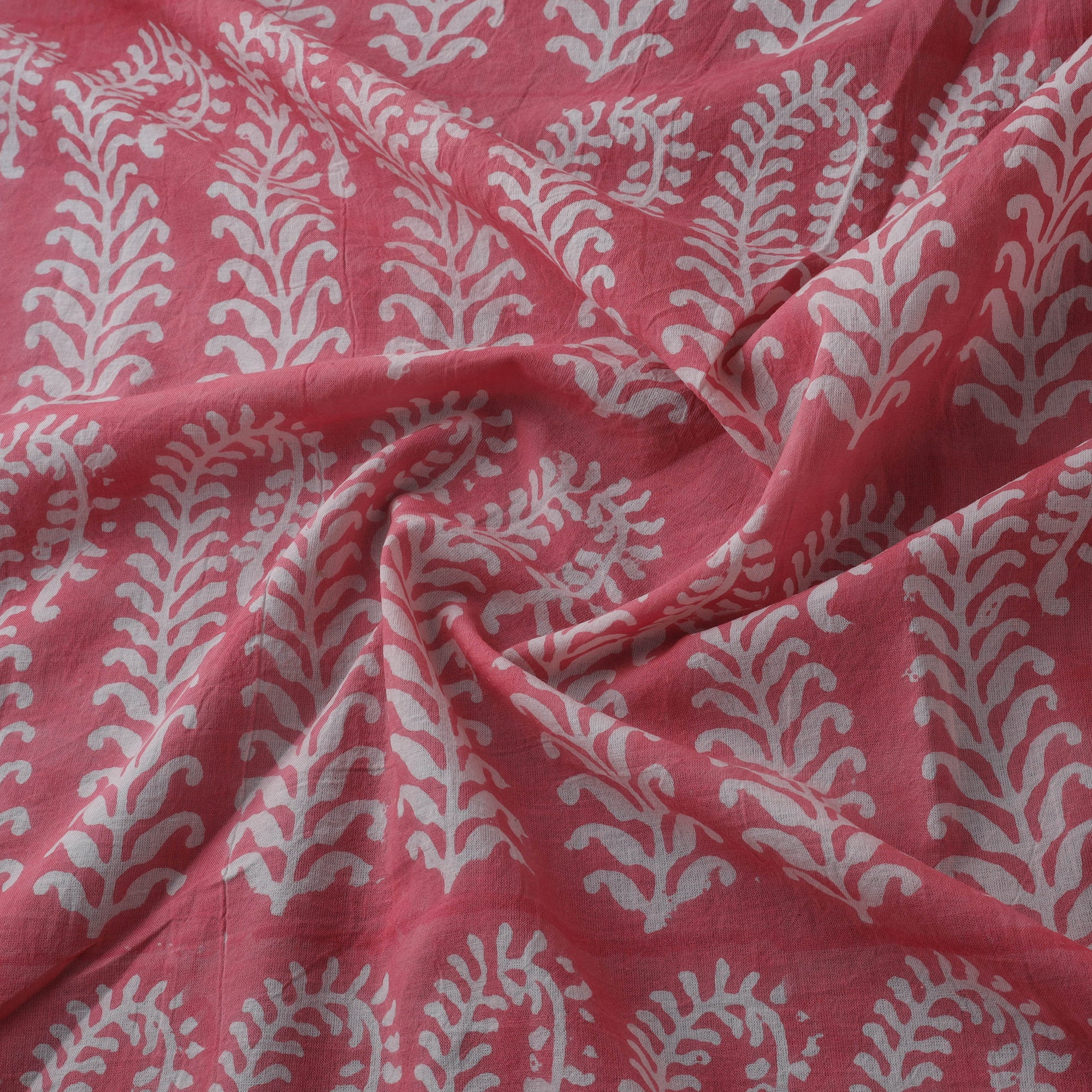 Bagh Hand Block Print Pure Mul Cotton Natural Dyed Fabric 11 - Image 3