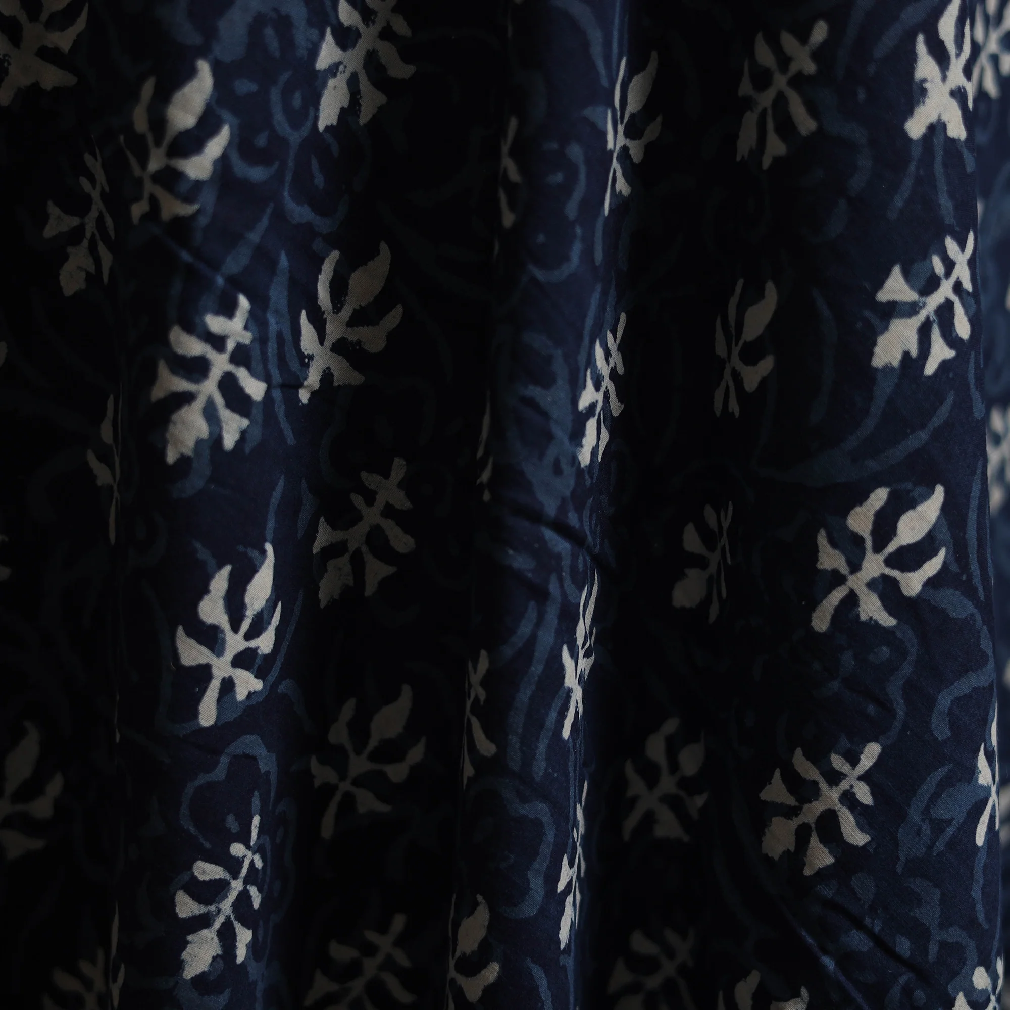 Blue - Bagru Indigo Hand Block Print Natural Dyed Cotton Fabric 08 - Image 3