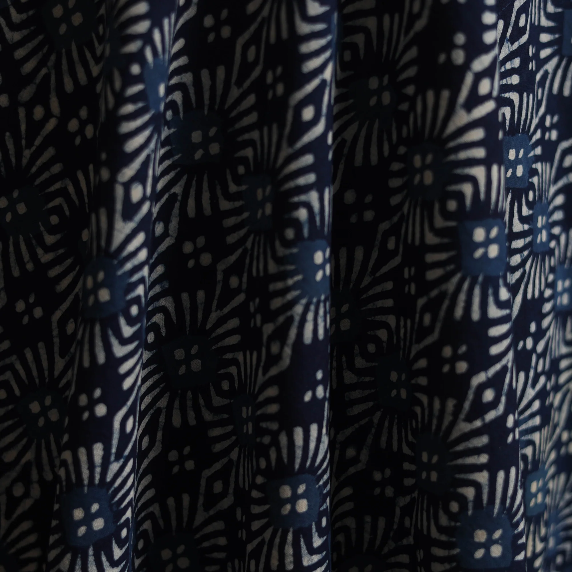 Blue - Bagru Indigo Hand Block Print Natural Dyed Cotton Fabric 18 - Image 3