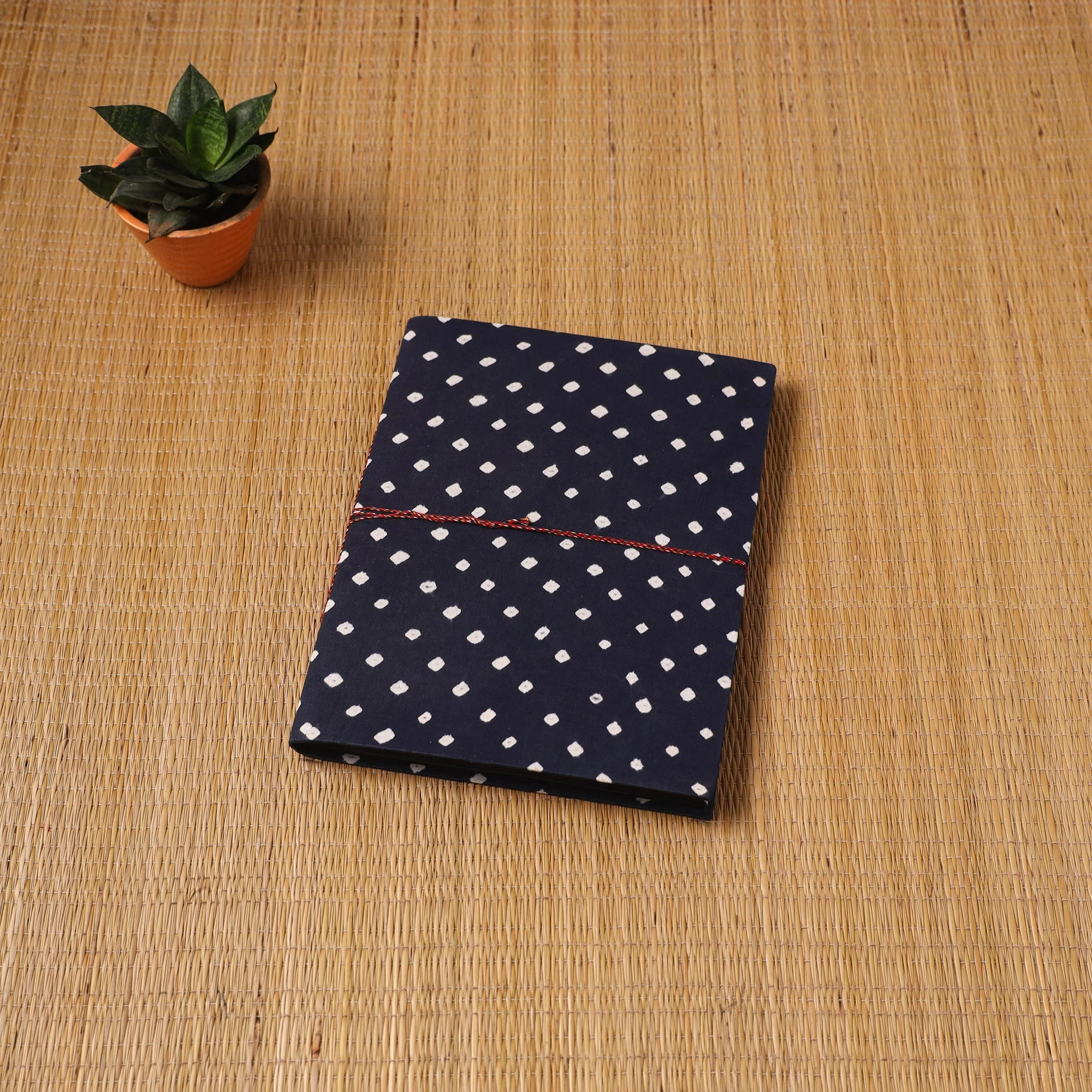 Blue - Bandhani Fabric Cover Handmade Paper Photo Album (12 x 10 in) 40