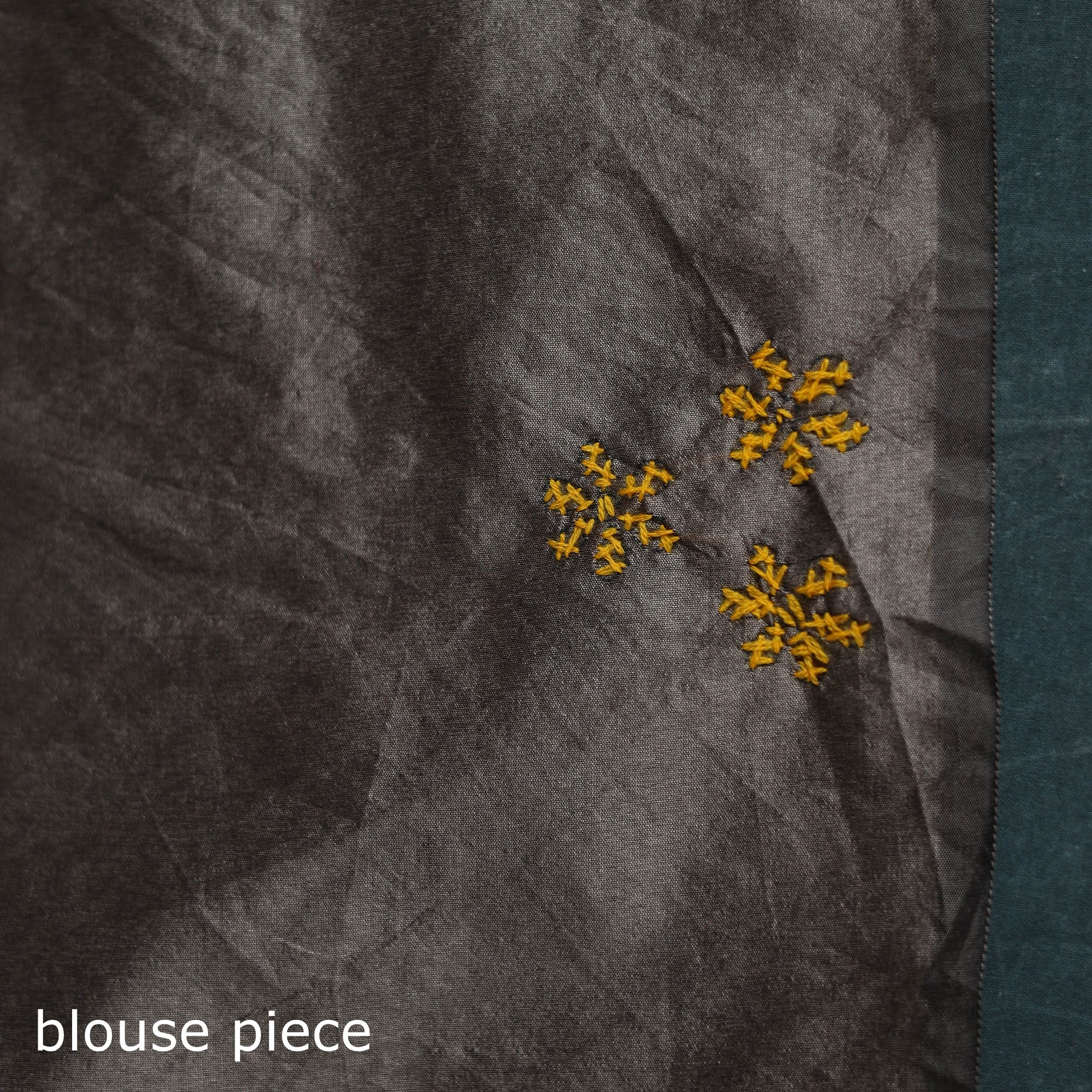 Bengal Hand Embroidery Silk Nakshi Kantha Saree 01 - Image 5