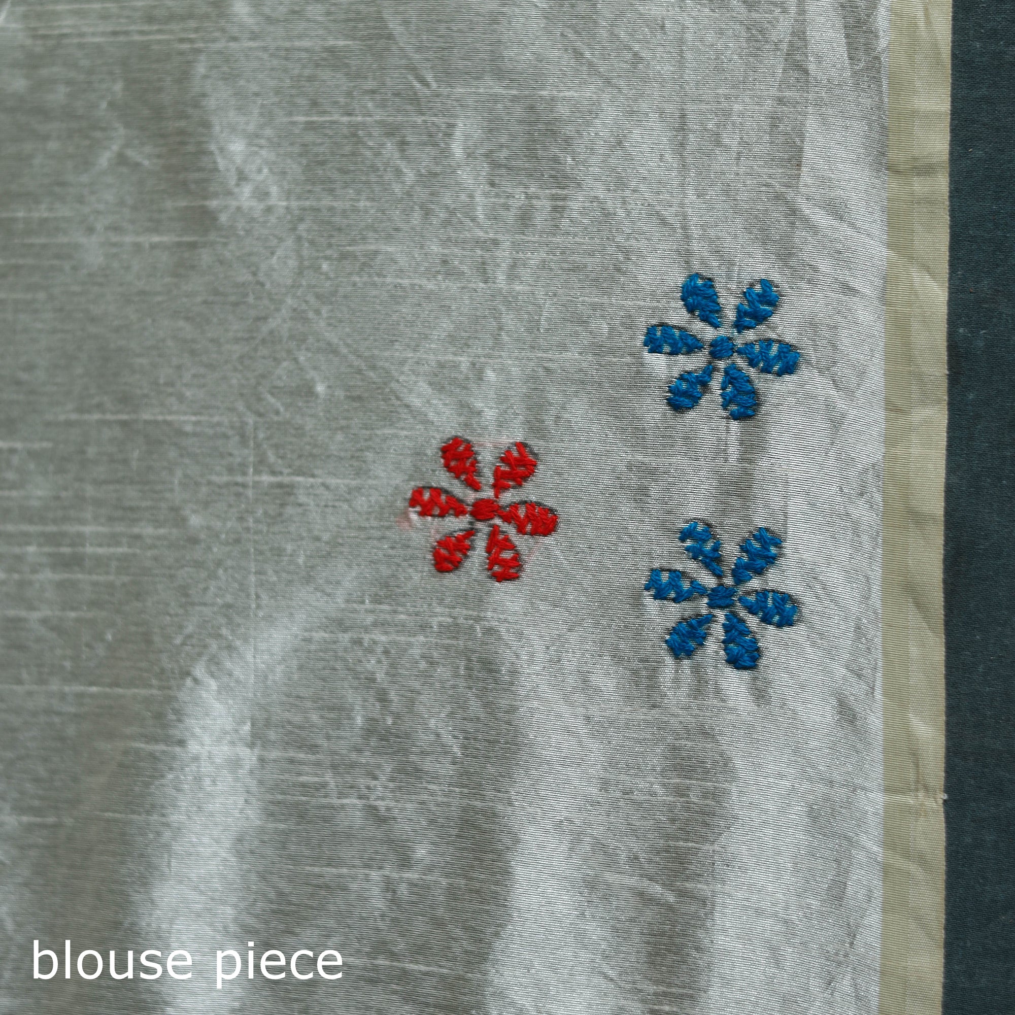 Bengal Hand Embroidery Silk Nakshi Kantha Saree 05 - Image 5