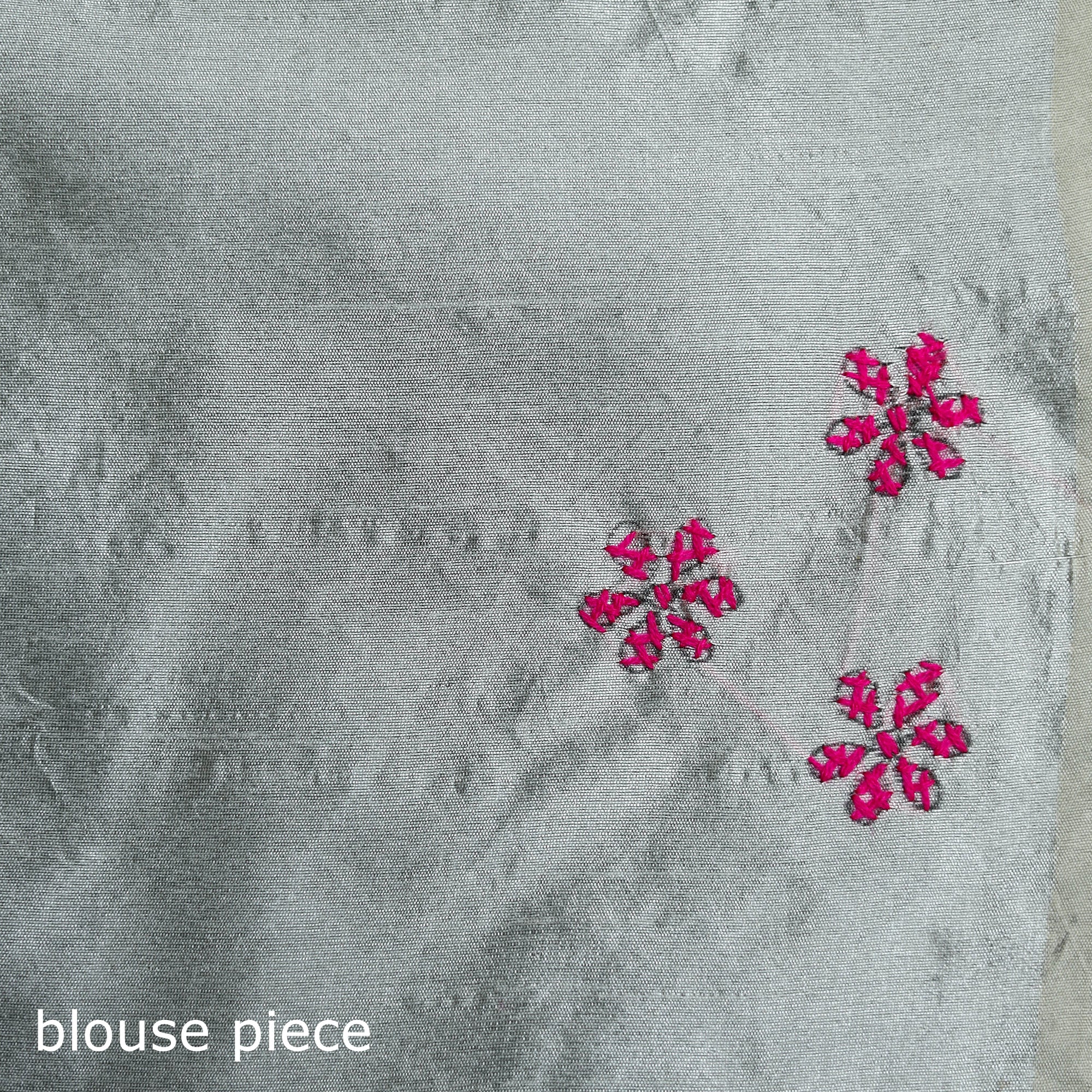 Bengal Hand Embroidery Silk Nakshi Kantha Saree 21 - Image 5