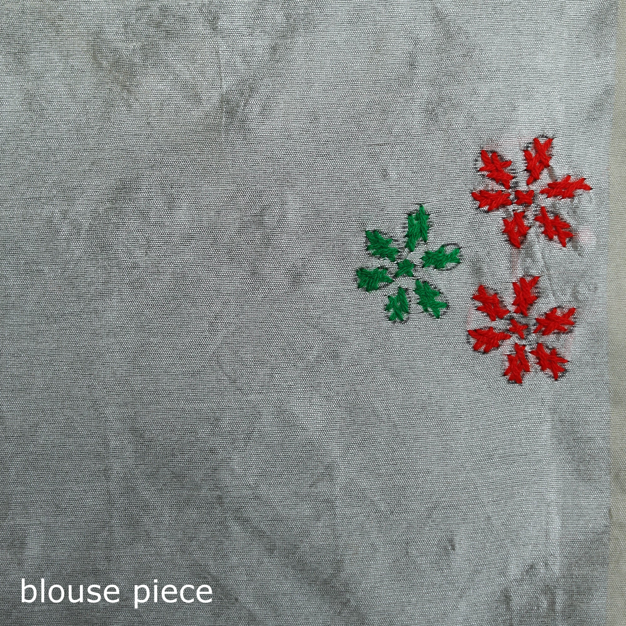 Bengal Hand Embroidery Silk Nakshi Kantha Saree 29 - Image 5