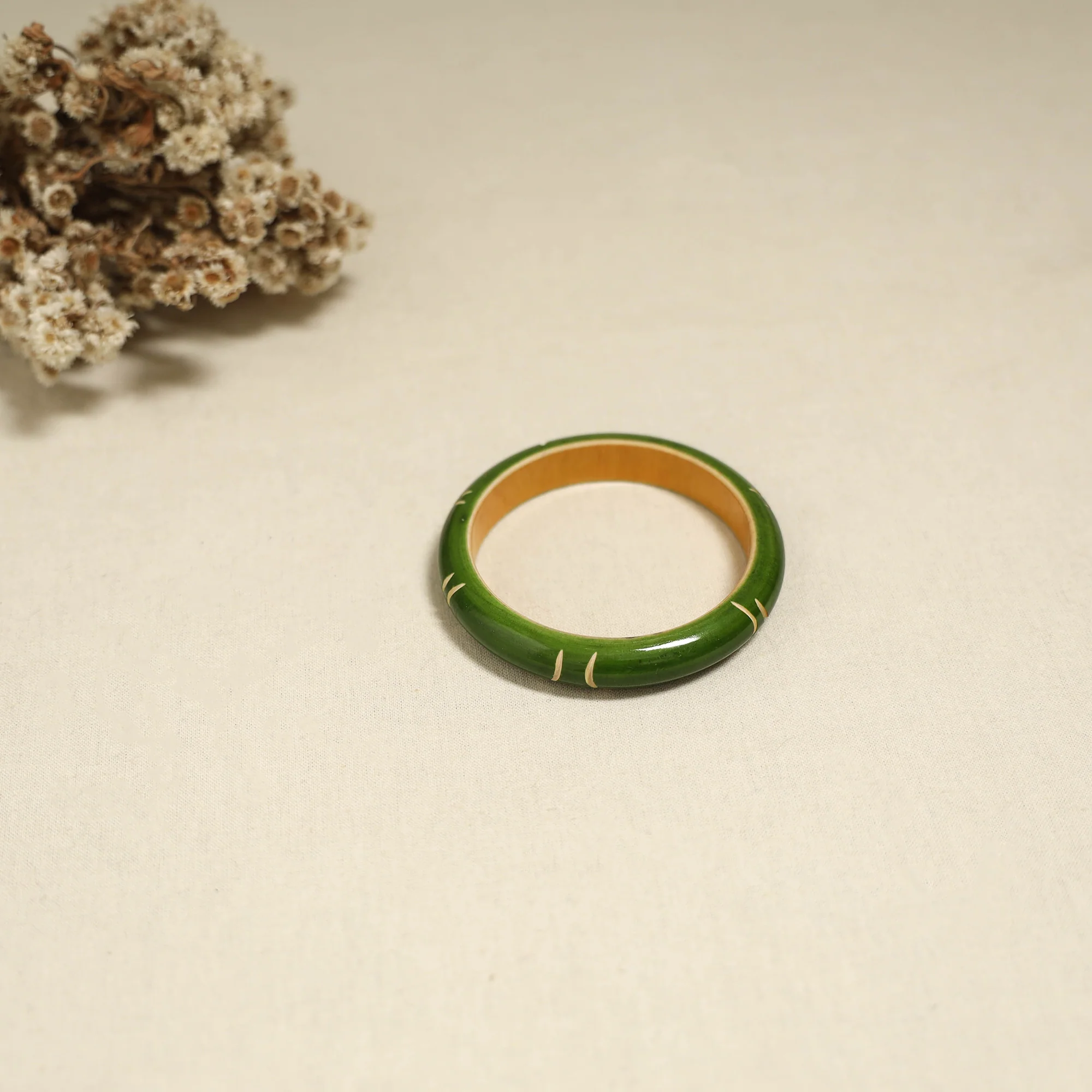 Green - Channapatna Handcrafted Wooden Bangle (Size - 2-8) 73