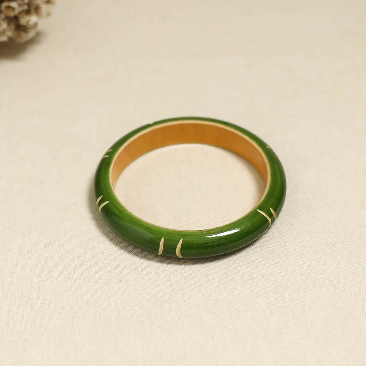 Green - Channapatna Handcrafted Wooden Bangle (Size - 2-8) 73 - Image 2