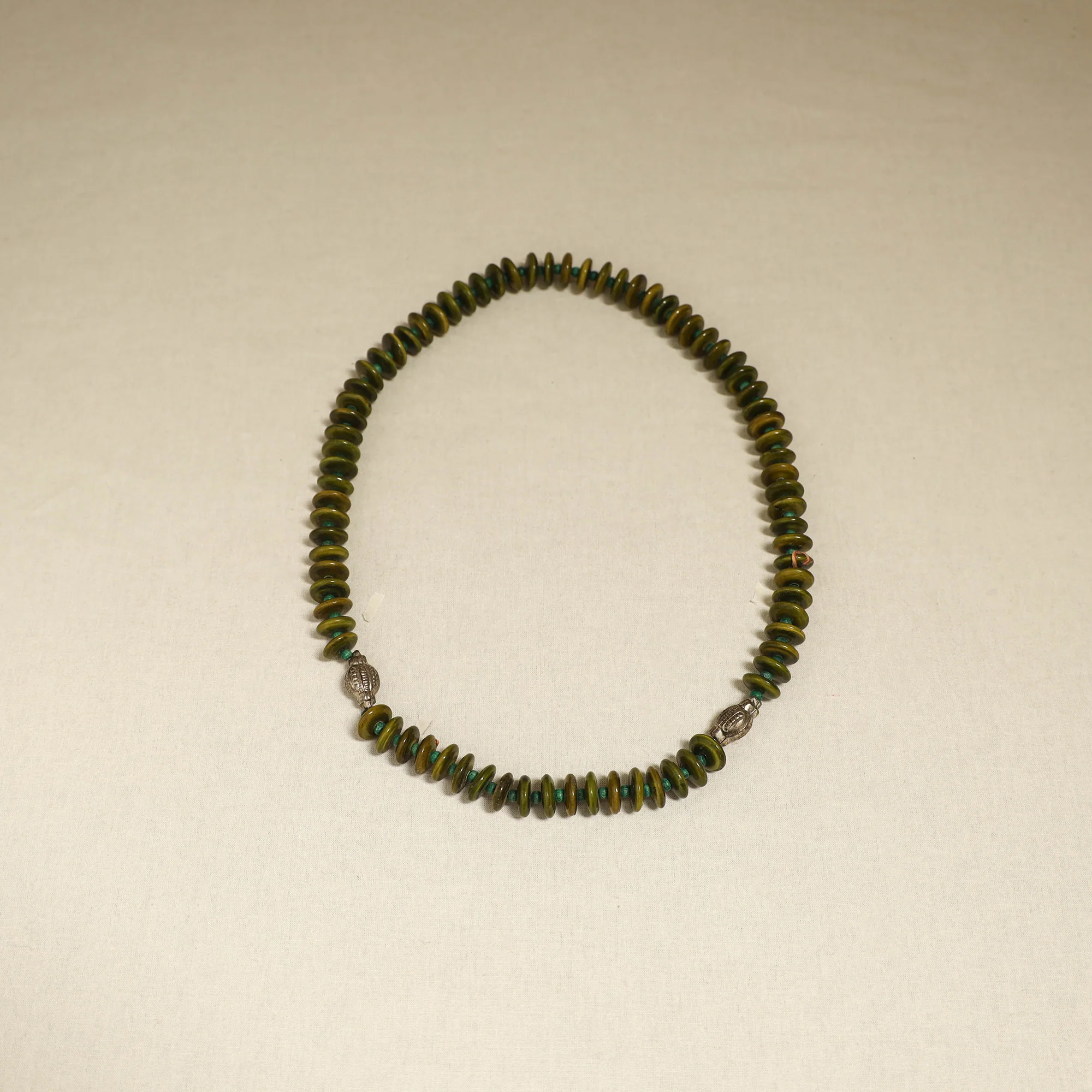 Green - Channapatna Handcrafted Wooden Necklace 59 - Image 3