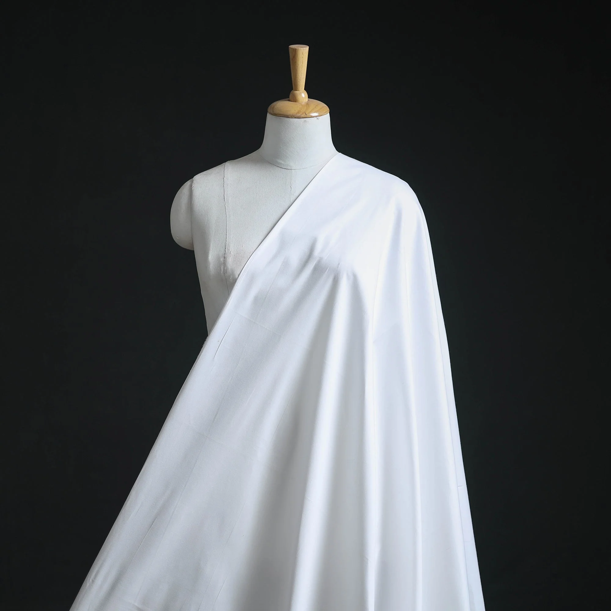 White - Cotton Lycra Plain Fabric 06
