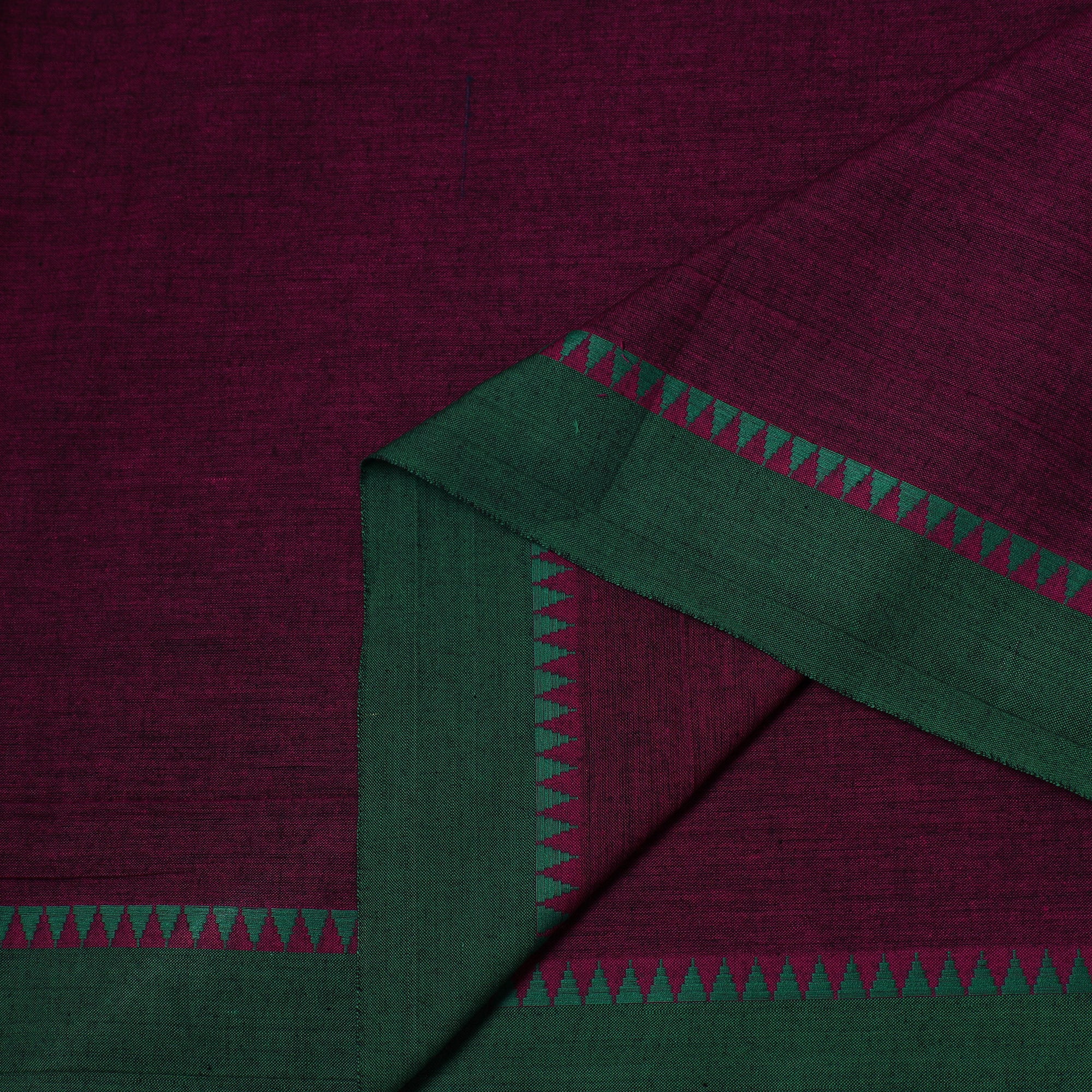 Dharwad Cotton Fabric with Thread Border 08 - Image 3