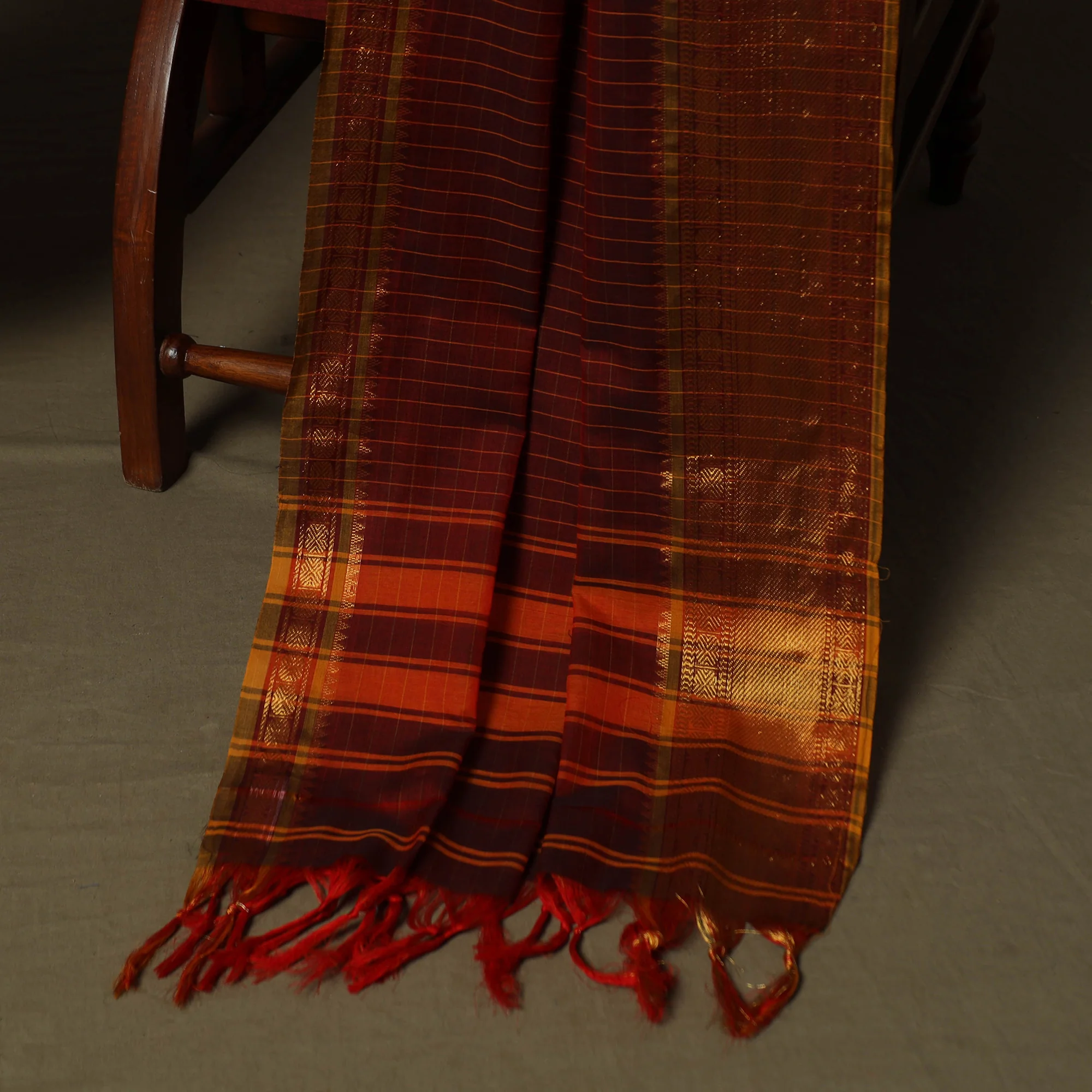 Dharwad Woven Cotton 3pc Unstitched Dress Material Suit Set 10 - Image 4