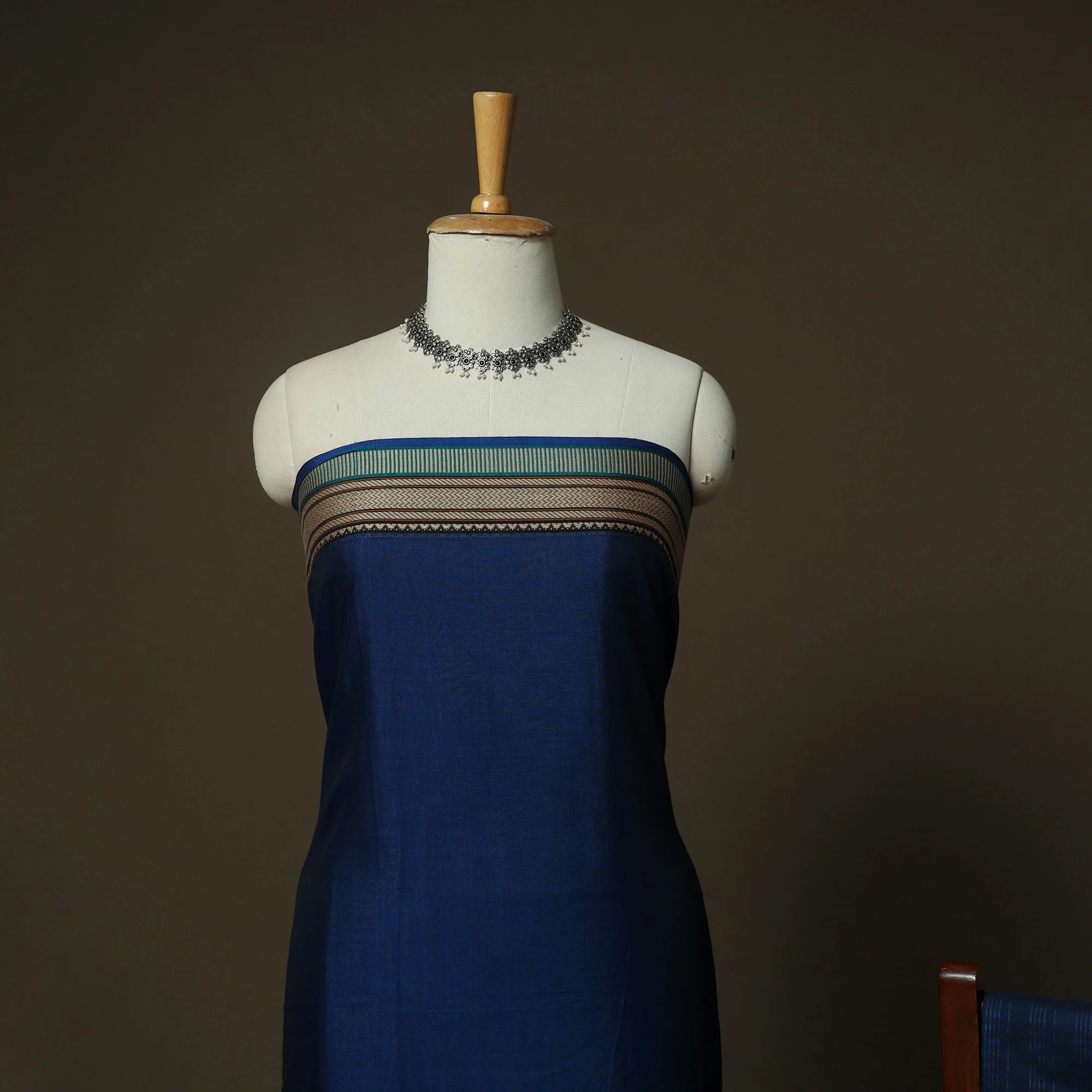 Dharwad Woven Cotton 3pc Unstitched Dress Material Suit Set 11 - Image 3