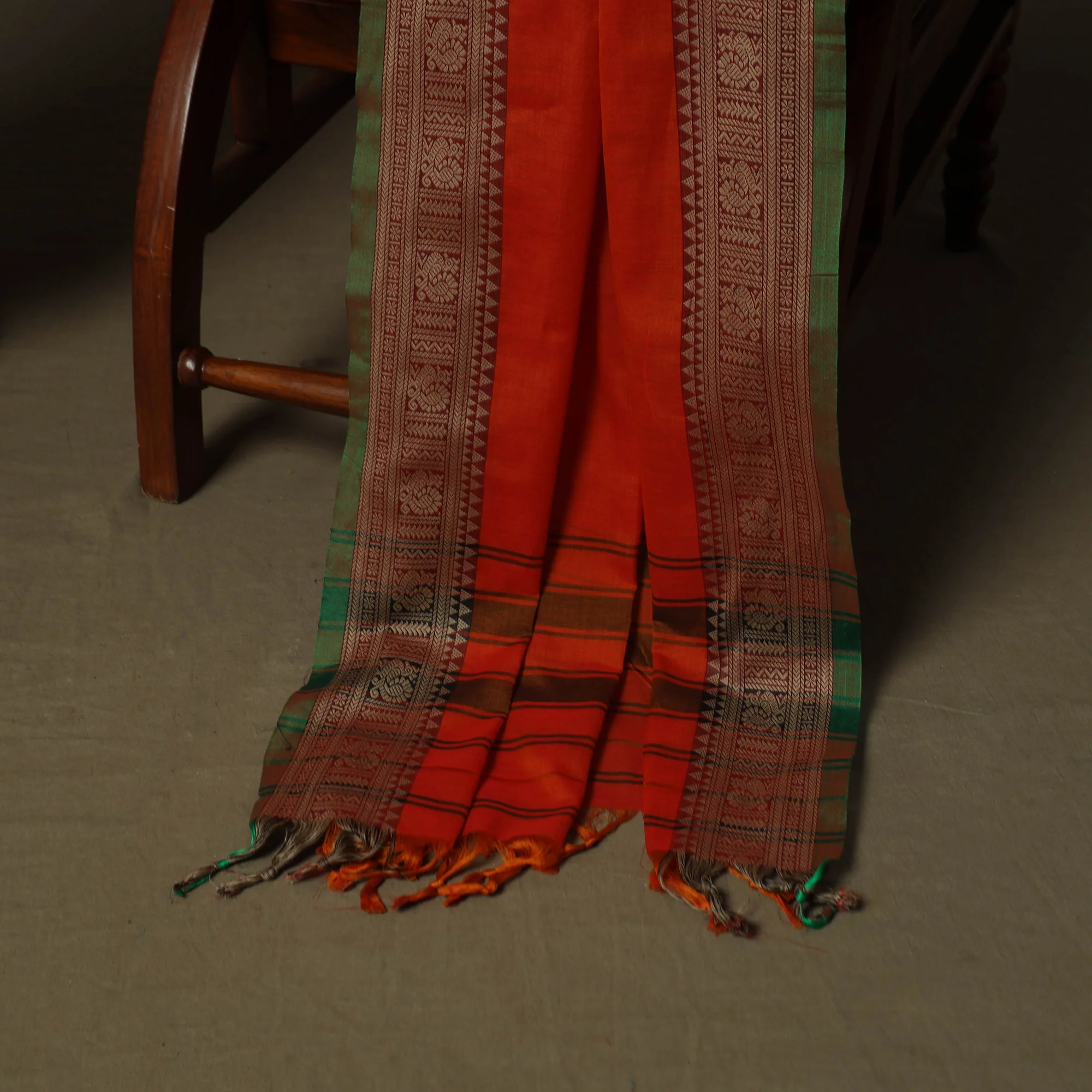 Dharwad Woven Cotton 3pc Unstitched Dress Material Suit Set 12 - Image 4