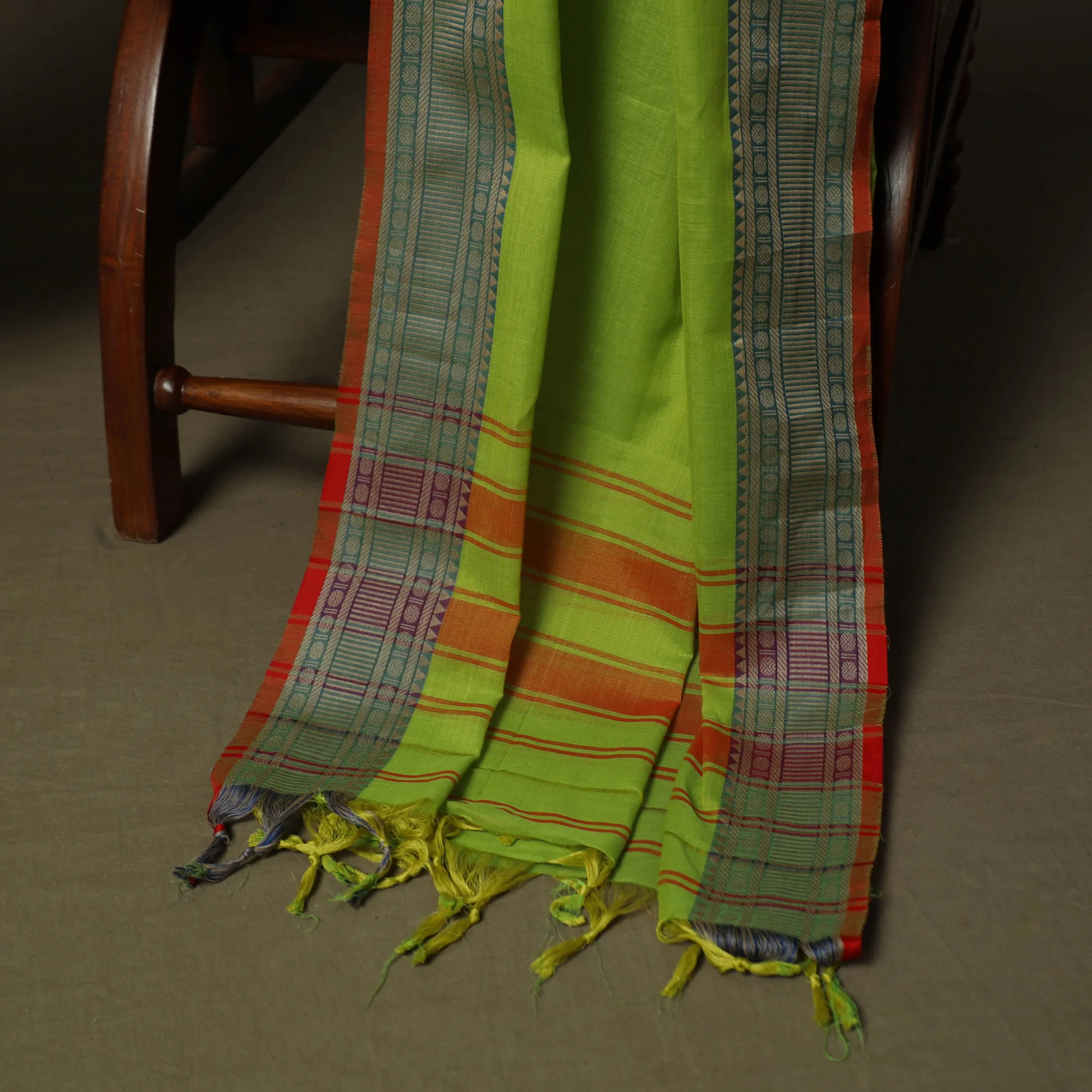 Dharwad Woven Cotton 3pc Unstitched Dress Material Suit Set 14 - Image 4