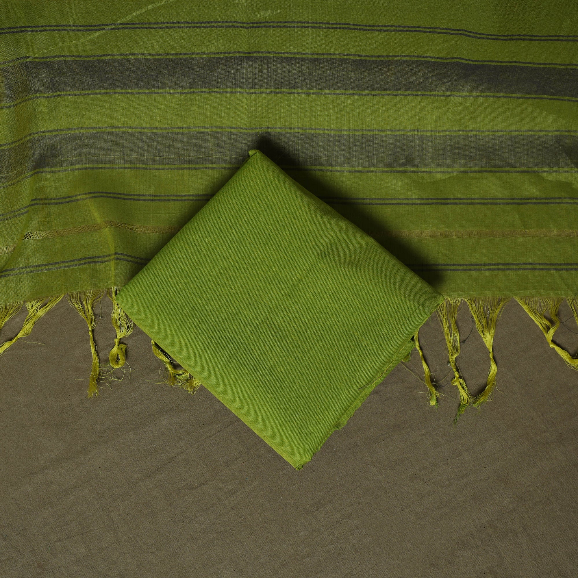 Dharwad Woven Cotton 3pc Unstitched Dress Material Suit Set 16 - Image 5