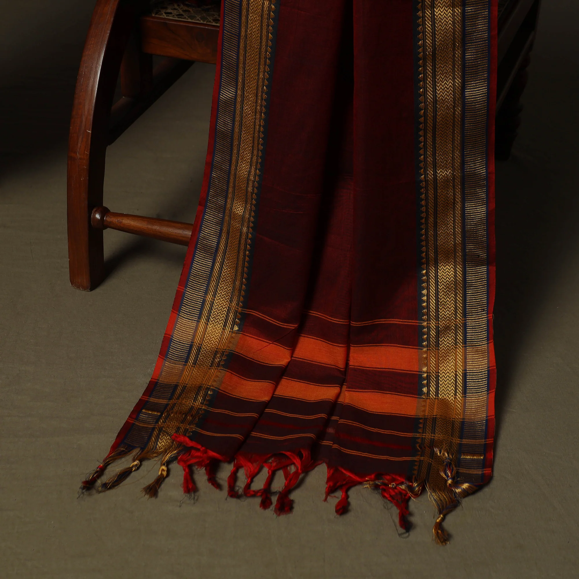 Dharwad Woven Cotton 3pc Unstitched Dress Material Suit Set 17 - Image 4