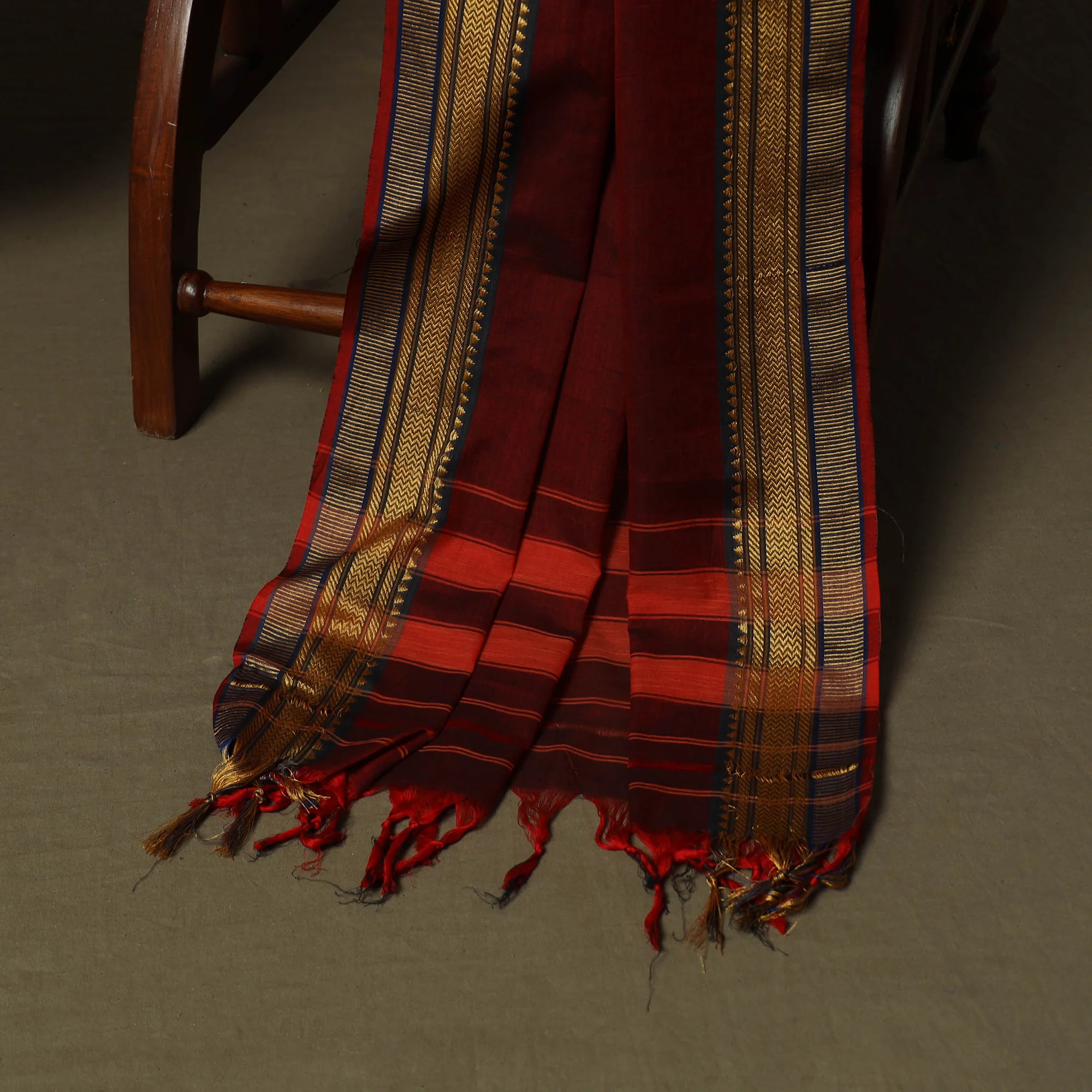 Dharwad Woven Cotton 3pc Unstitched Dress Material Suit Set 19 - Image 4