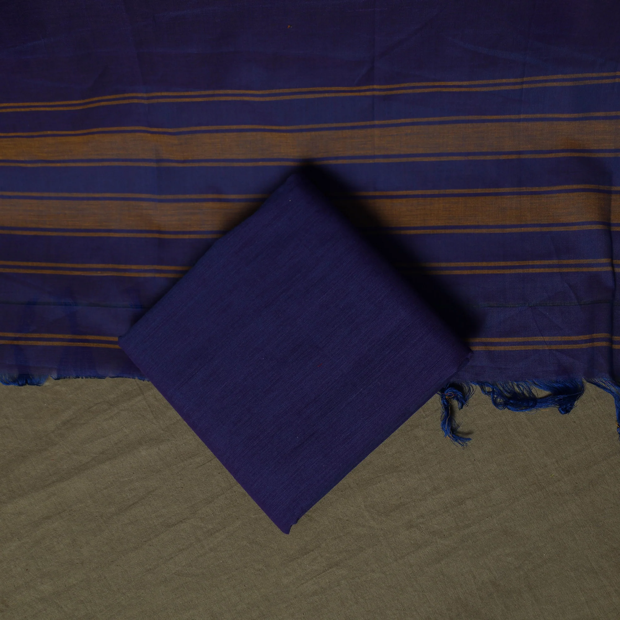 Dharwad Woven Cotton 3pc Unstitched Dress Material Suit Set 24 - Image 5