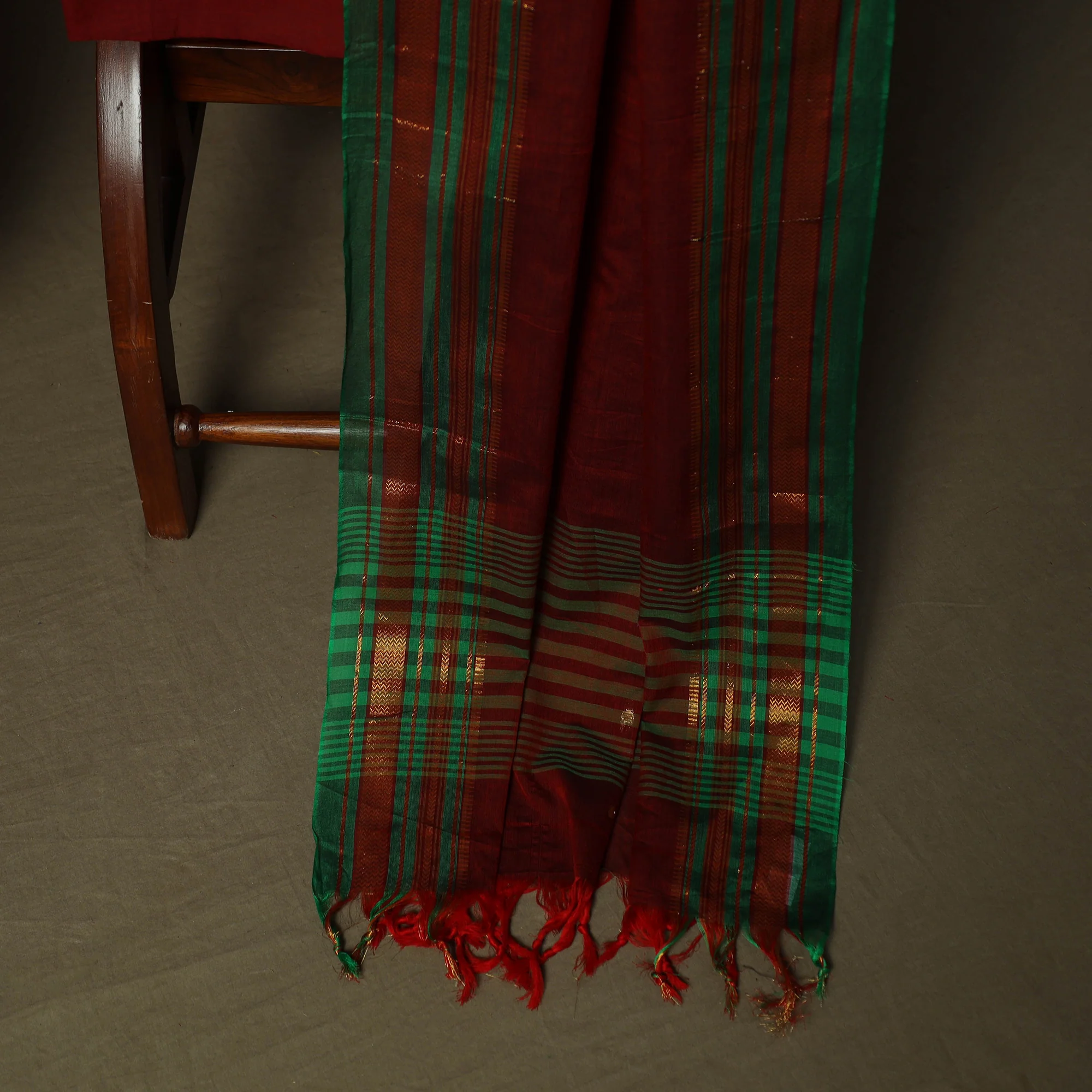Dharwad Woven Cotton 3pc Unstitched Dress Material Suit Set 30 - Image 4