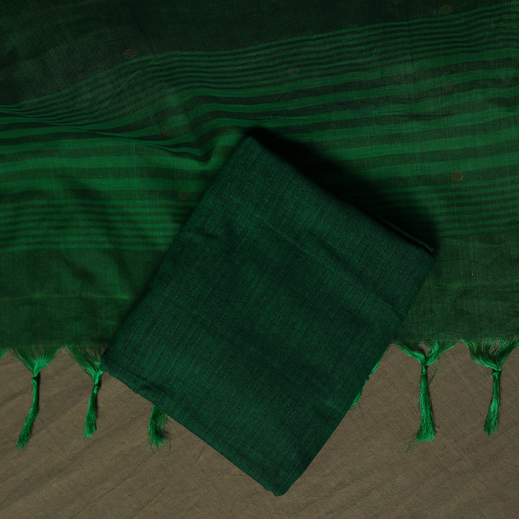 Dharwad Woven Cotton 3pc Unstitched Dress Material Suit Set 31 - Image 5