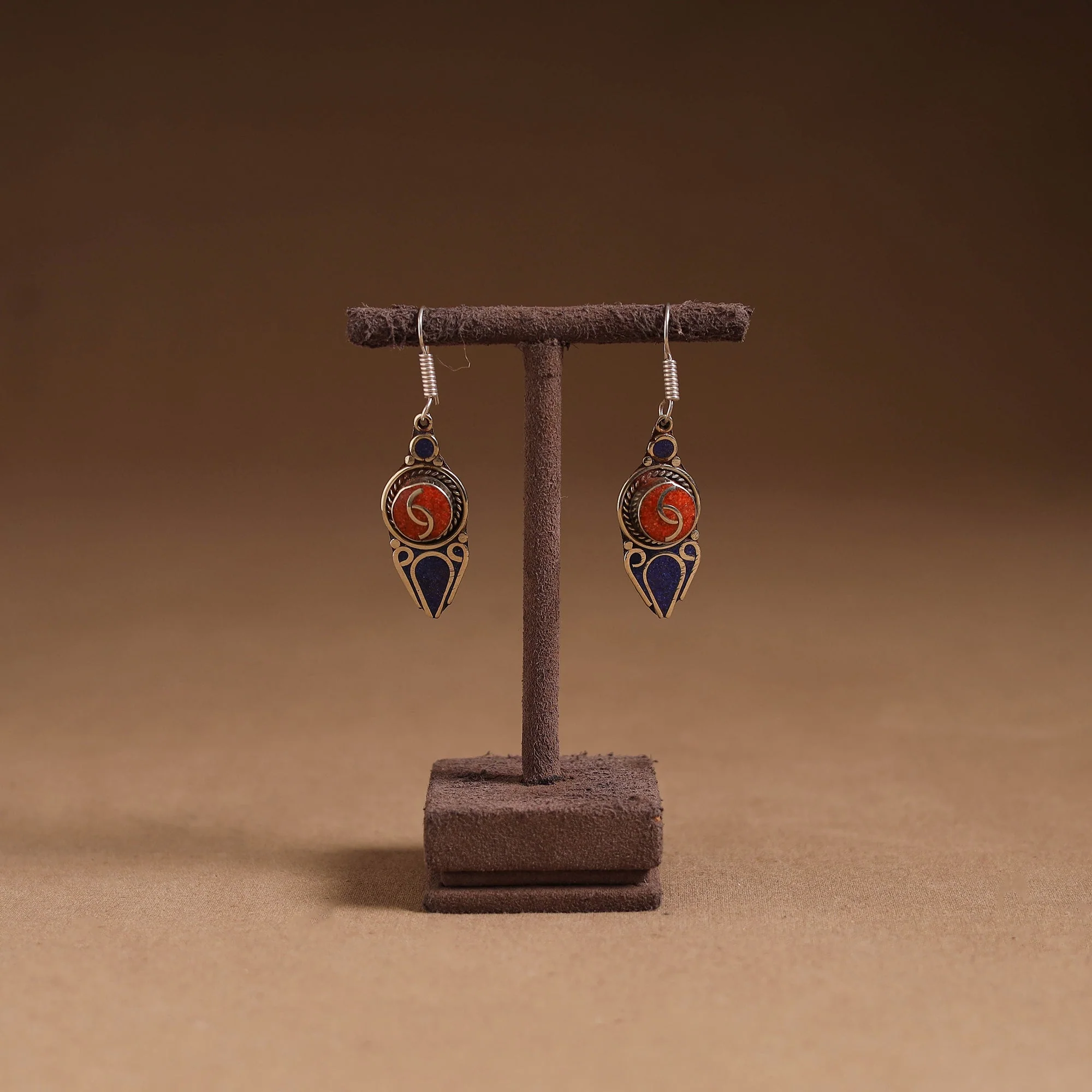 Orange - Ethnic Tribal Tibetan Earrings from Himalaya 54