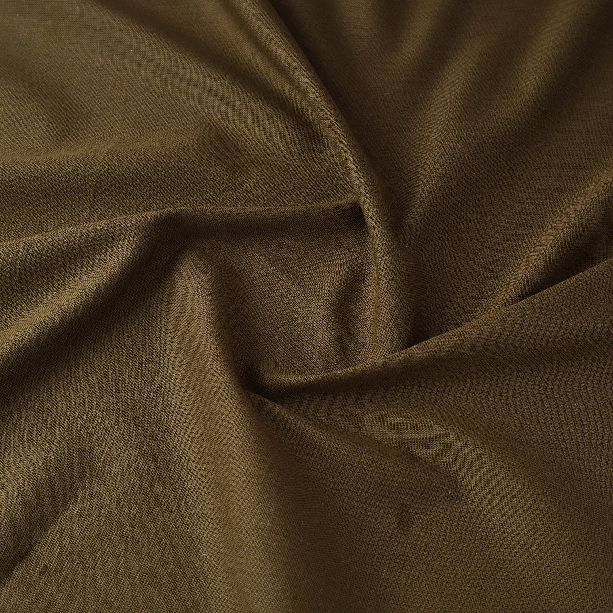 Brown - Flex Cotton Prewashed Plain Fabric 14 - Image 3