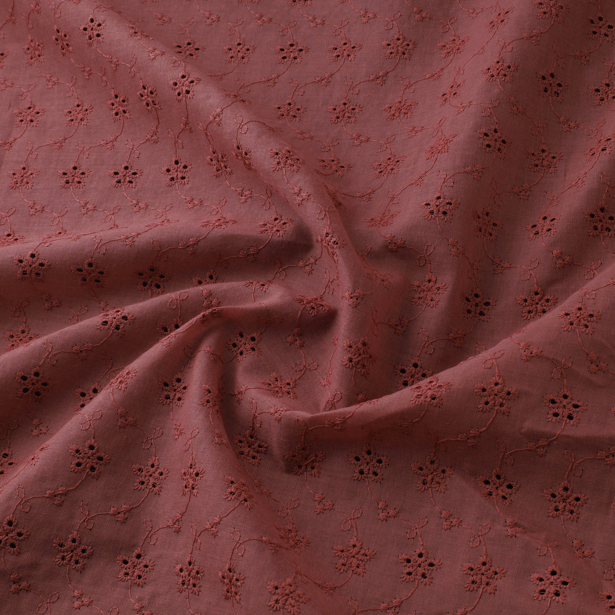 Floral Embroidered Cotton Hakoba Fabric 03 - Image 3